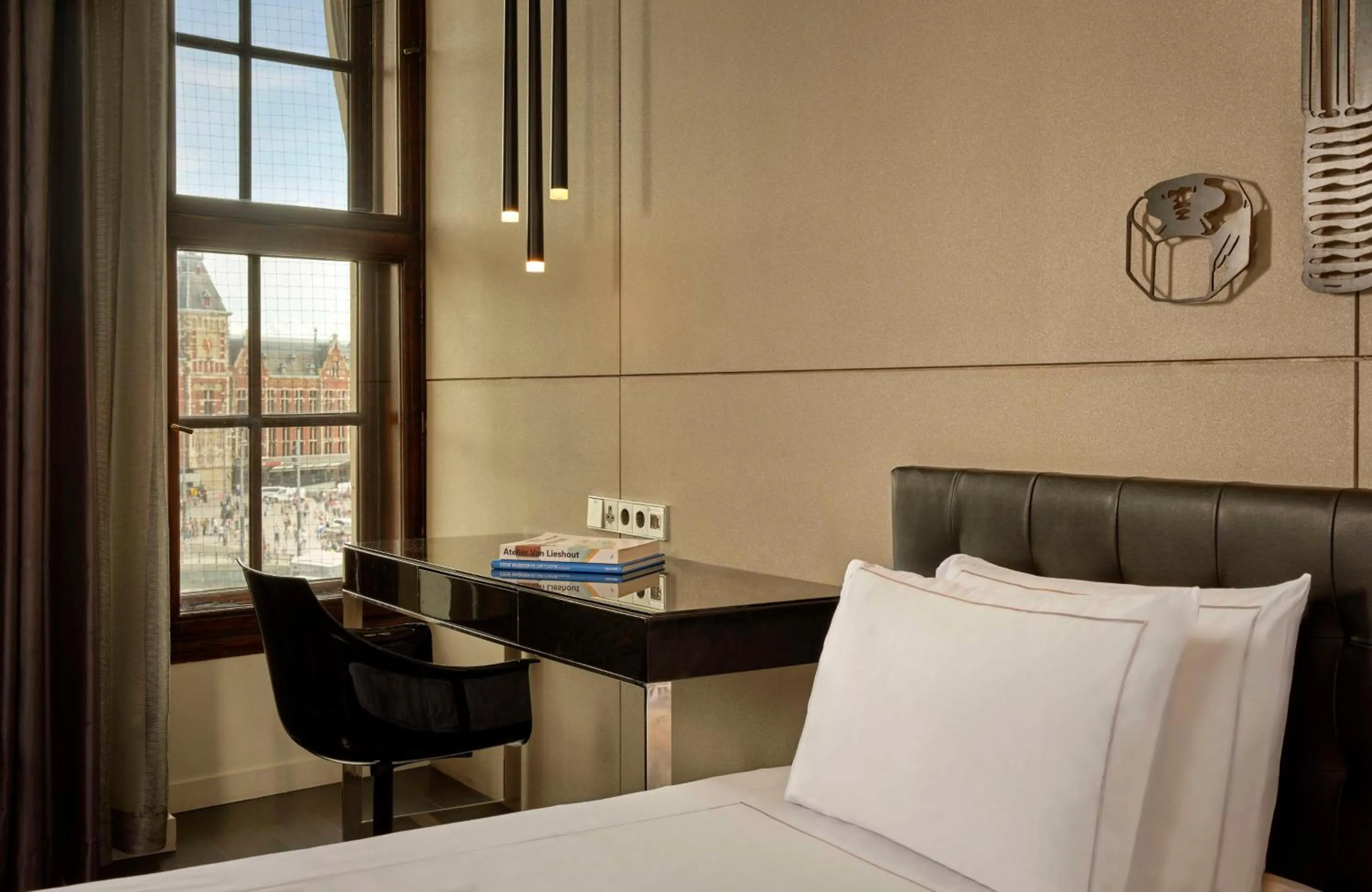 Bedroom, Bed in art'otel amsterdam, Powered by Radisson Hotels