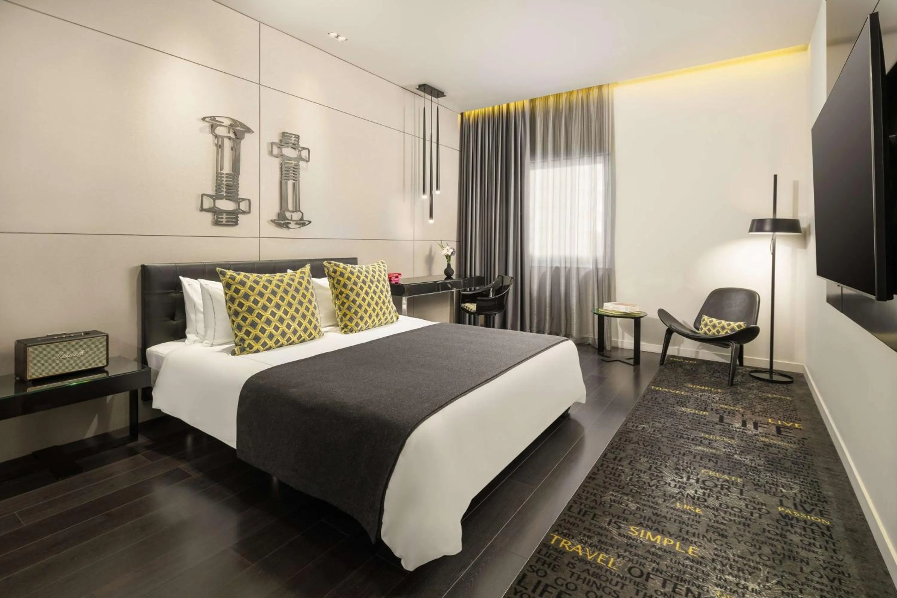 Bedroom, Bed in art'otel amsterdam, Powered by Radisson Hotels