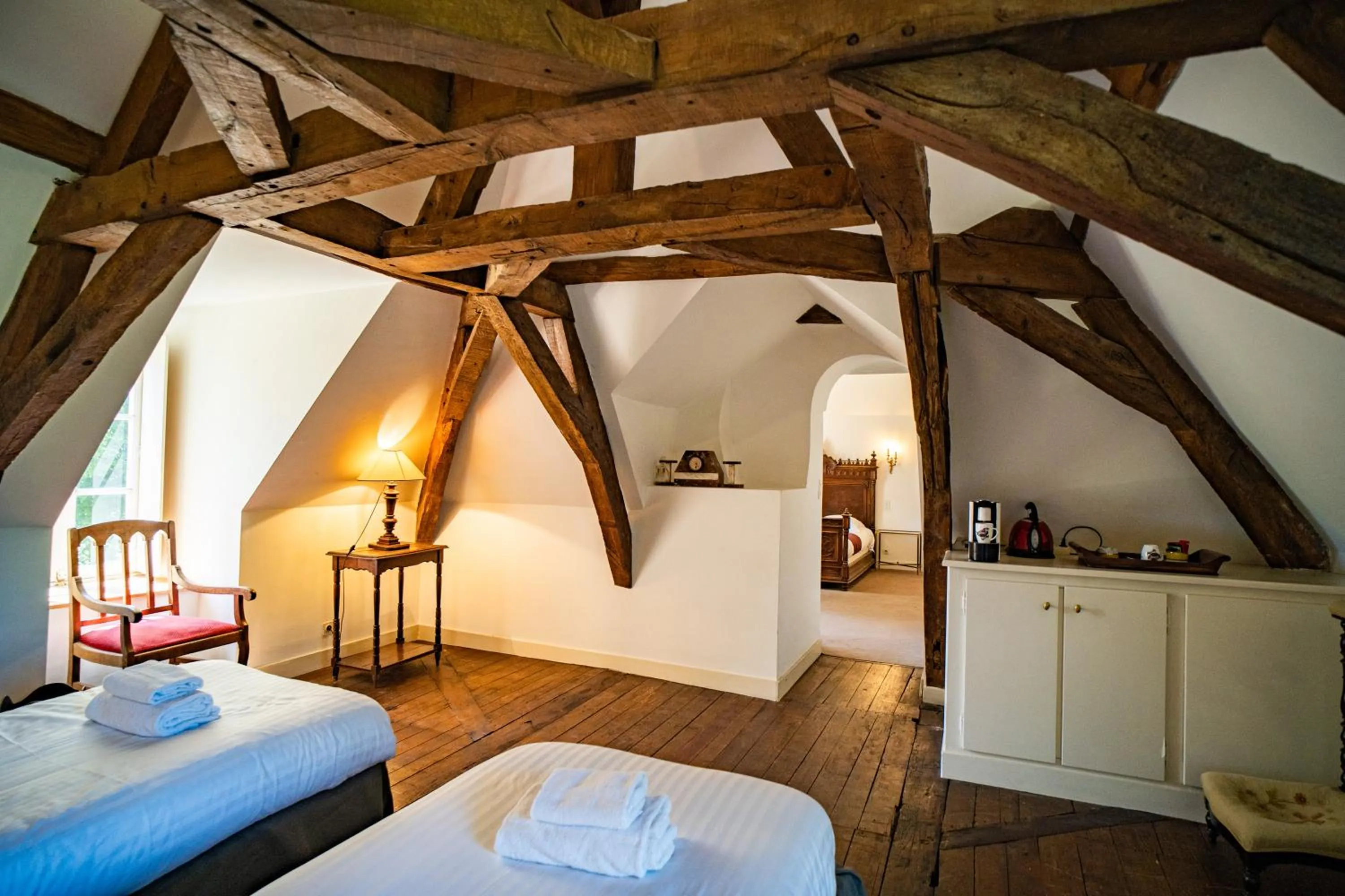 Bed in Hotel Haras De La Potardiere