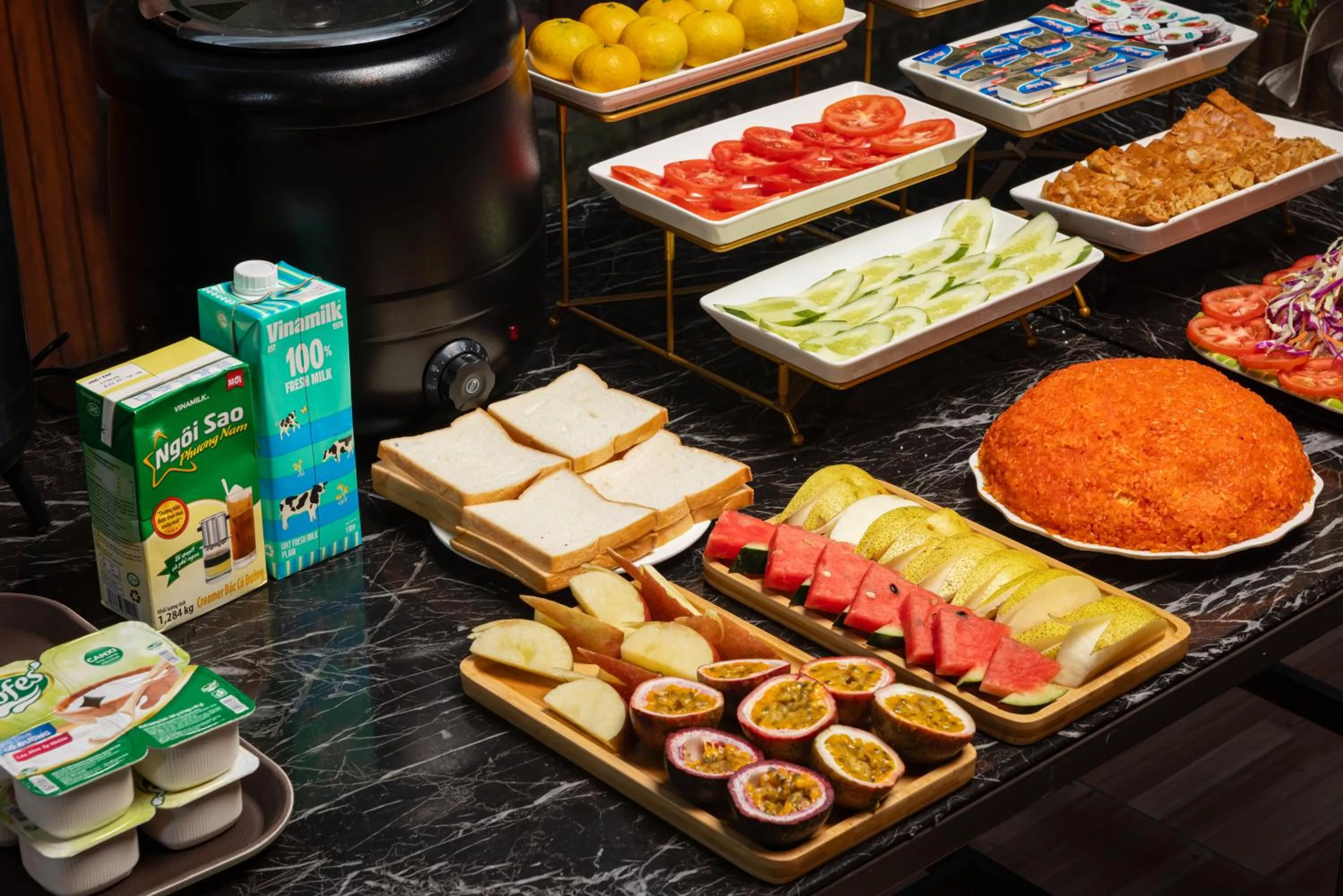 Buffet breakfast in Cat Ba Serena Homestay And Swimming Pool