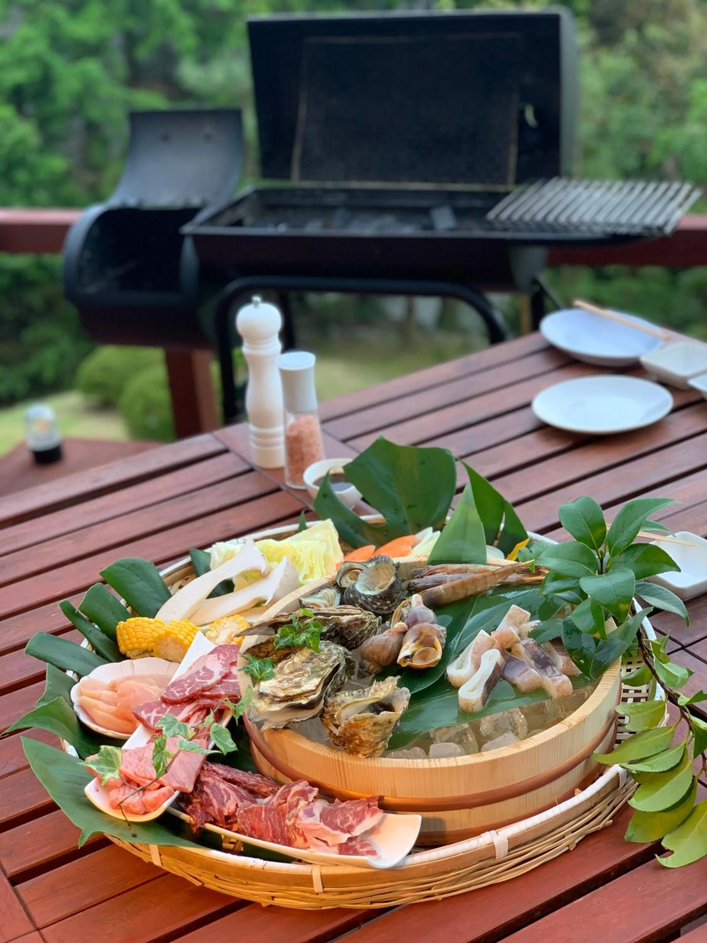 BBQ facilities in gran terrace Le Lien Hakone