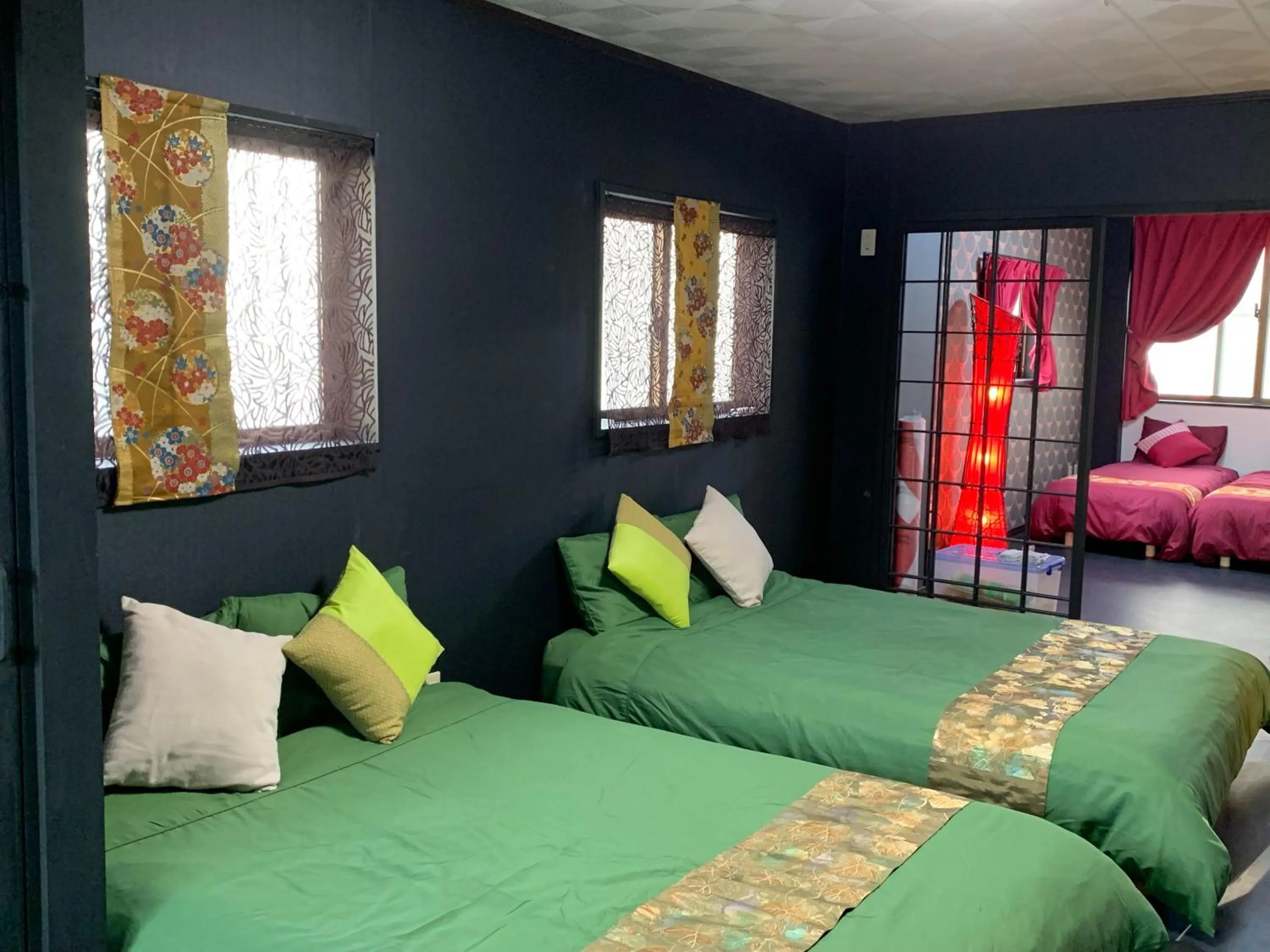 Bedroom, Bed in Maximum of 21 people can be rented in one building 3 minutes walk to Tomari Port 10 minutes drive to the airport No parking lot 30 seconds walk from paid parking lot warayunso port city May