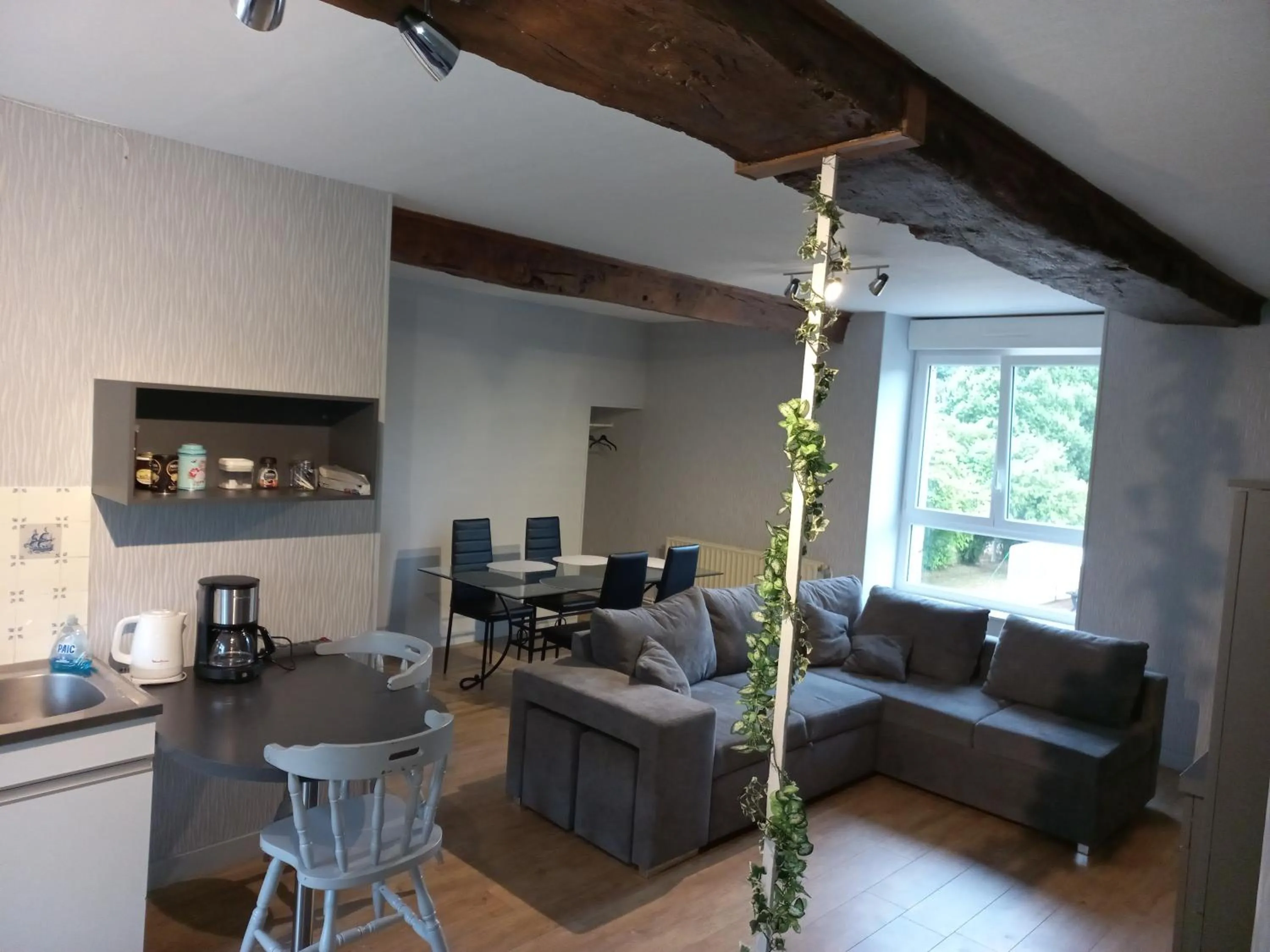 Kitchen or kitchenette in Gîtes de L'Aumondière