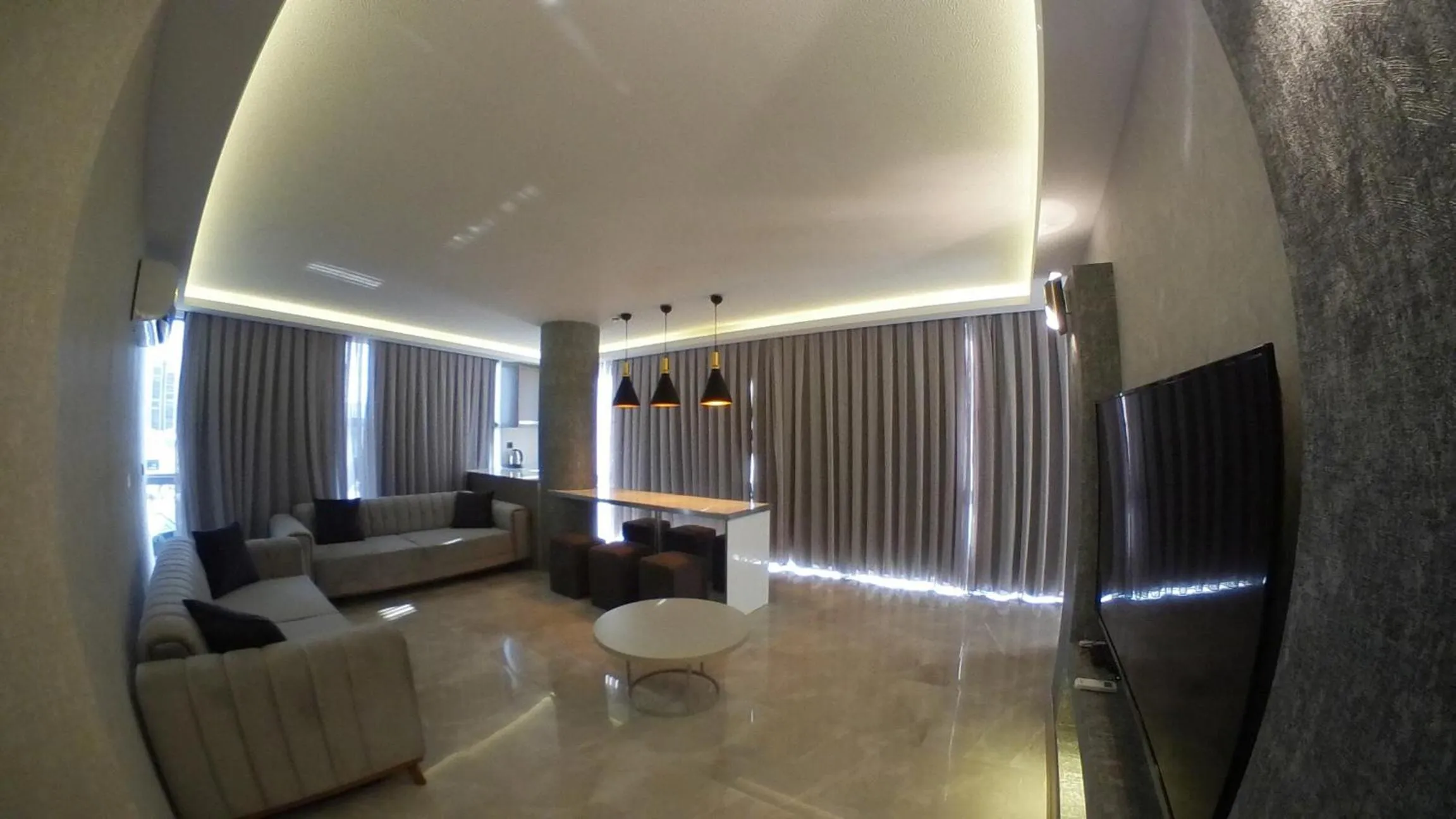 Seating area in Le Luxe Suites Hotel