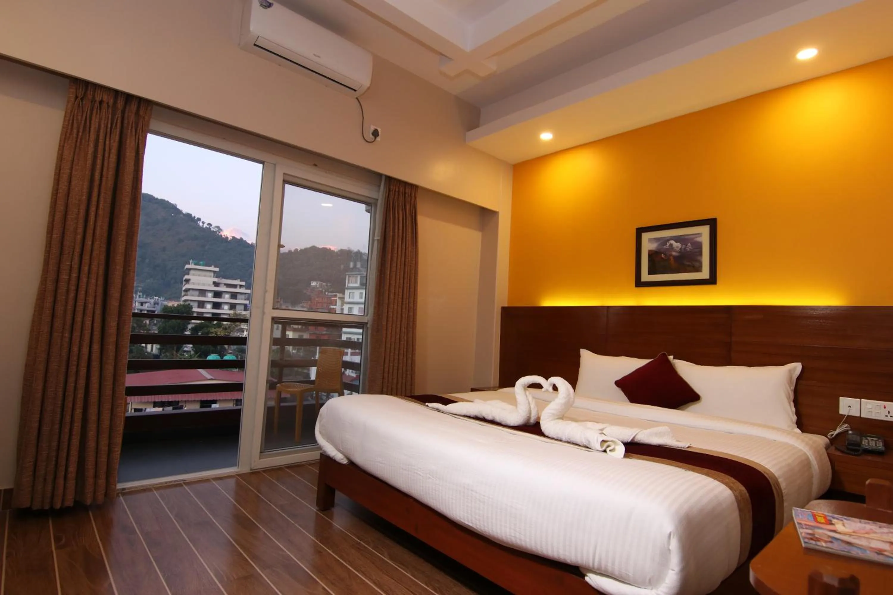 Bed in Hotel Balcony