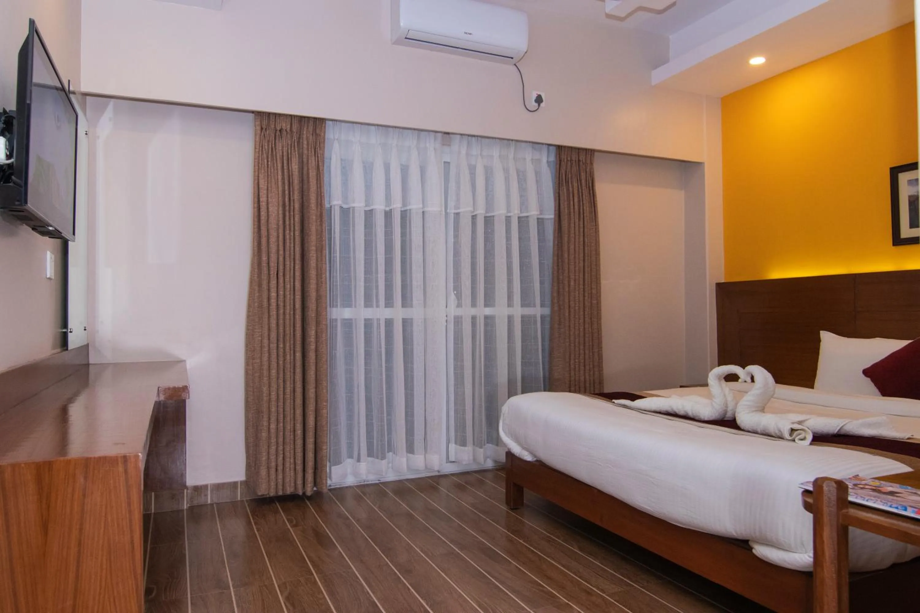 Bed in Hotel Balcony