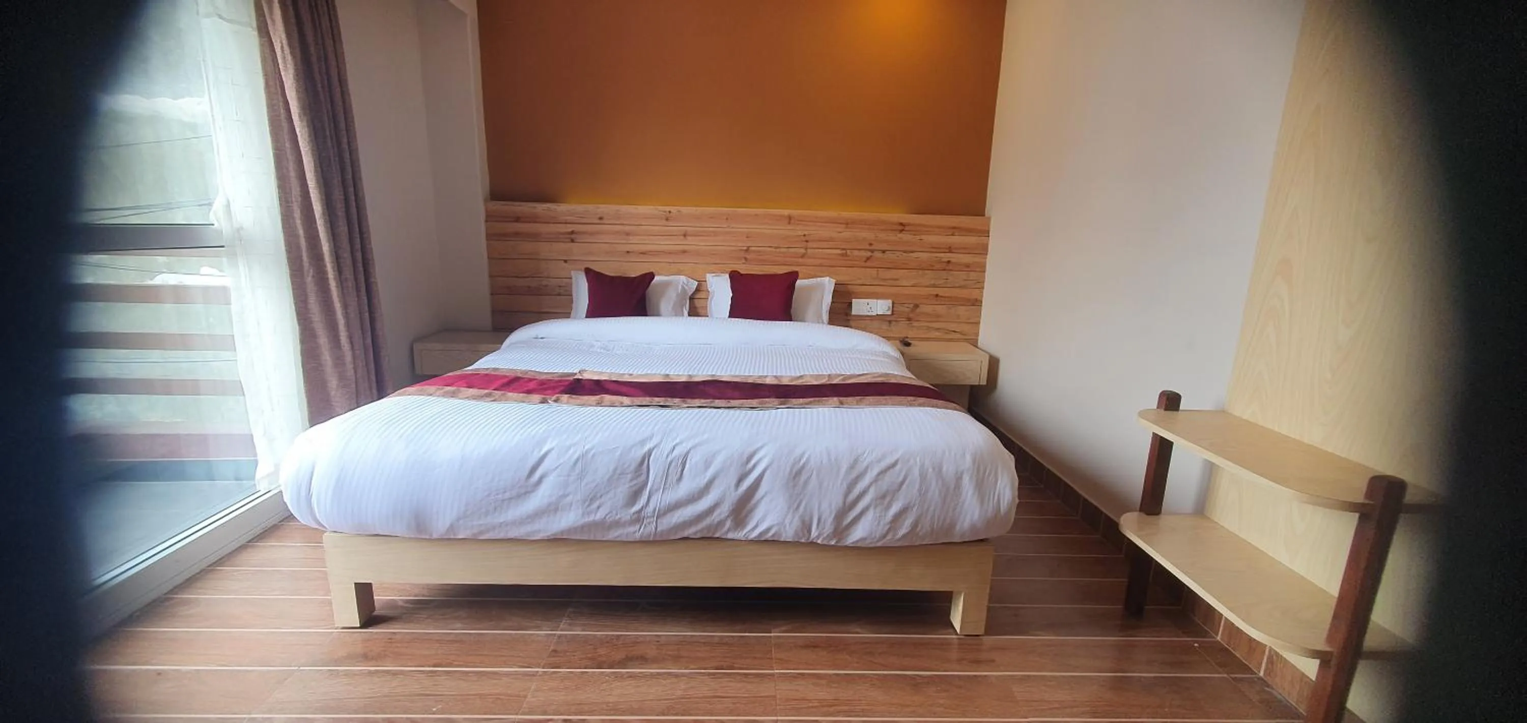 Bed in Hotel Balcony