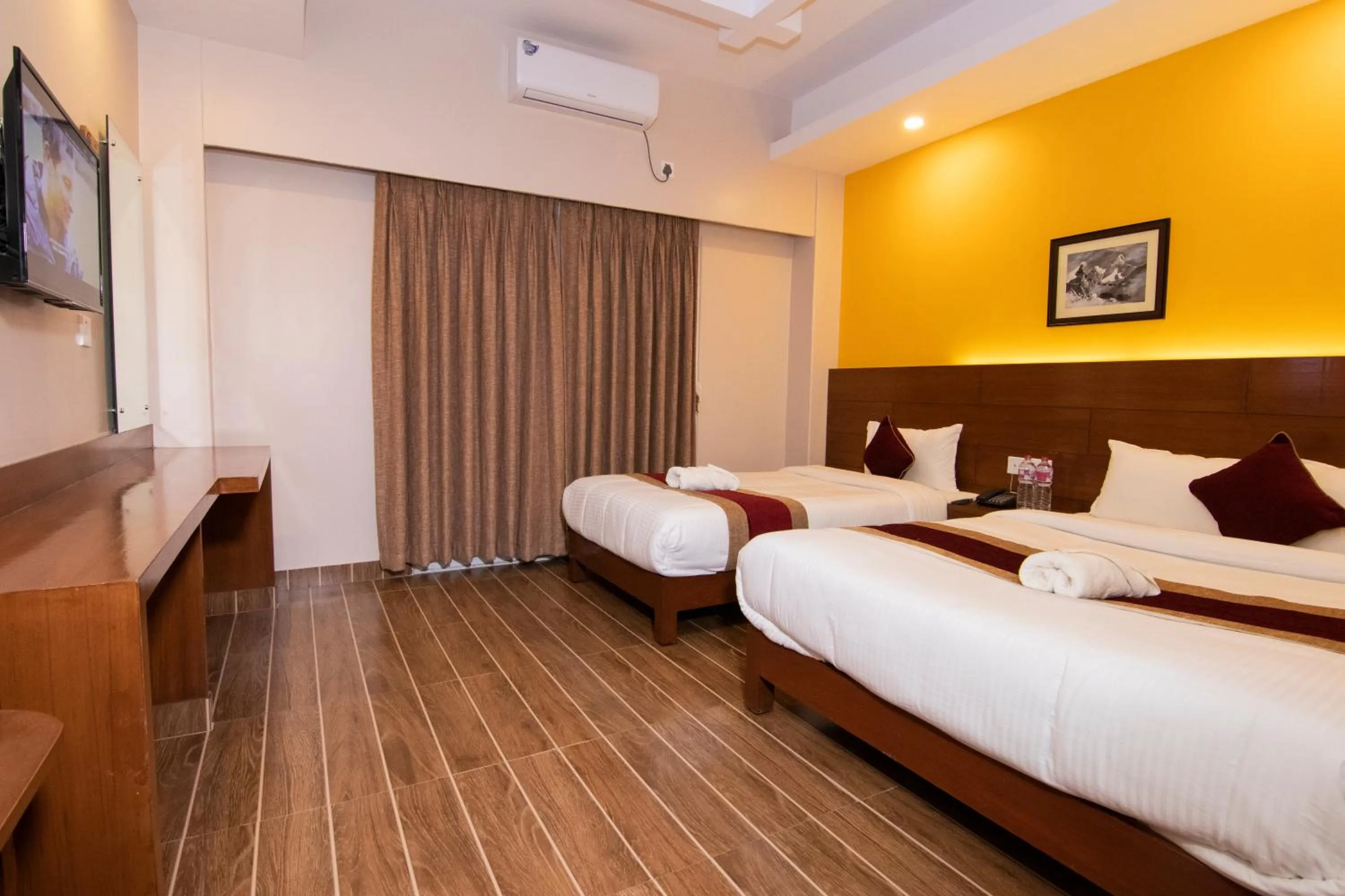 Bed in Hotel Balcony