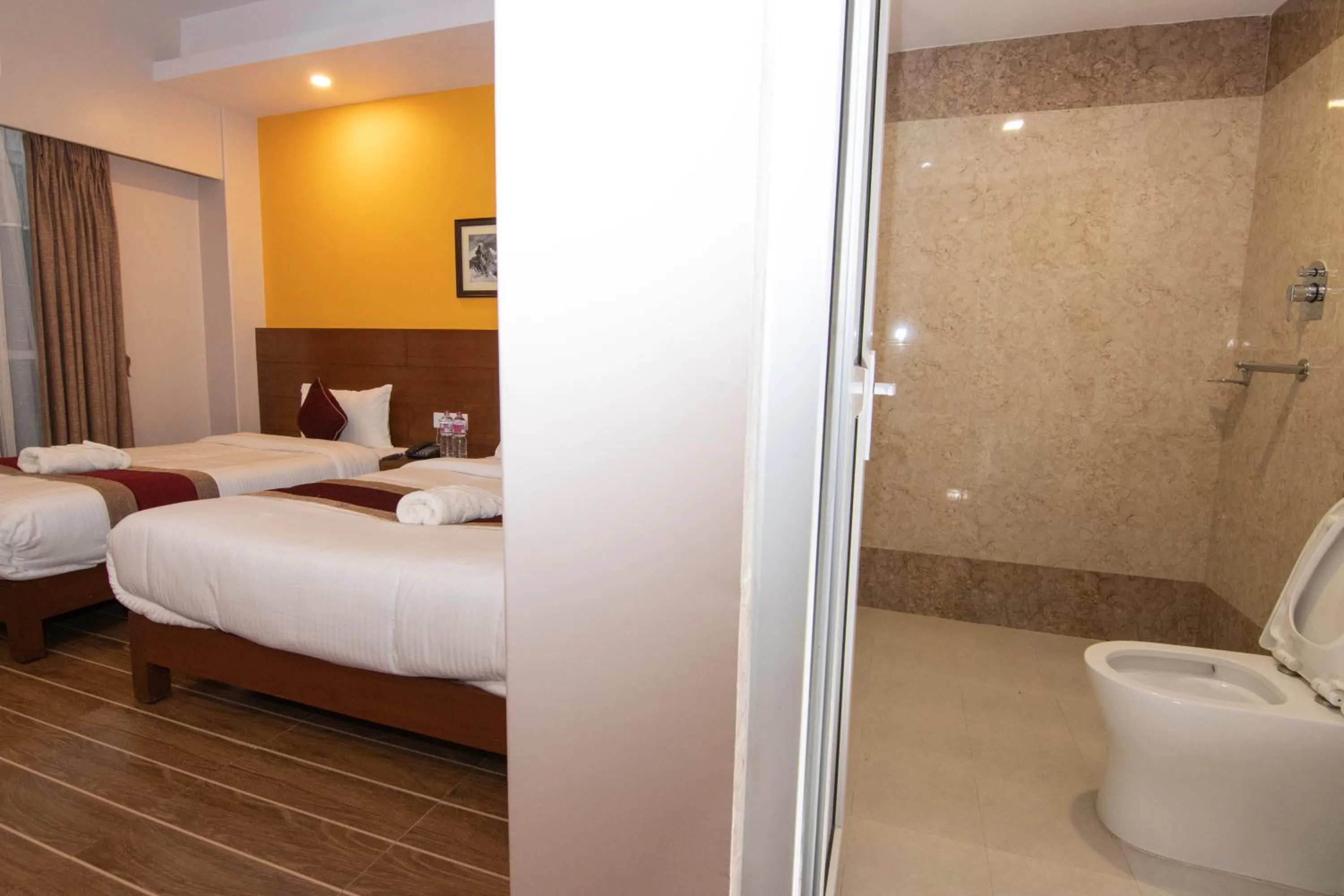 Bed in Hotel Balcony