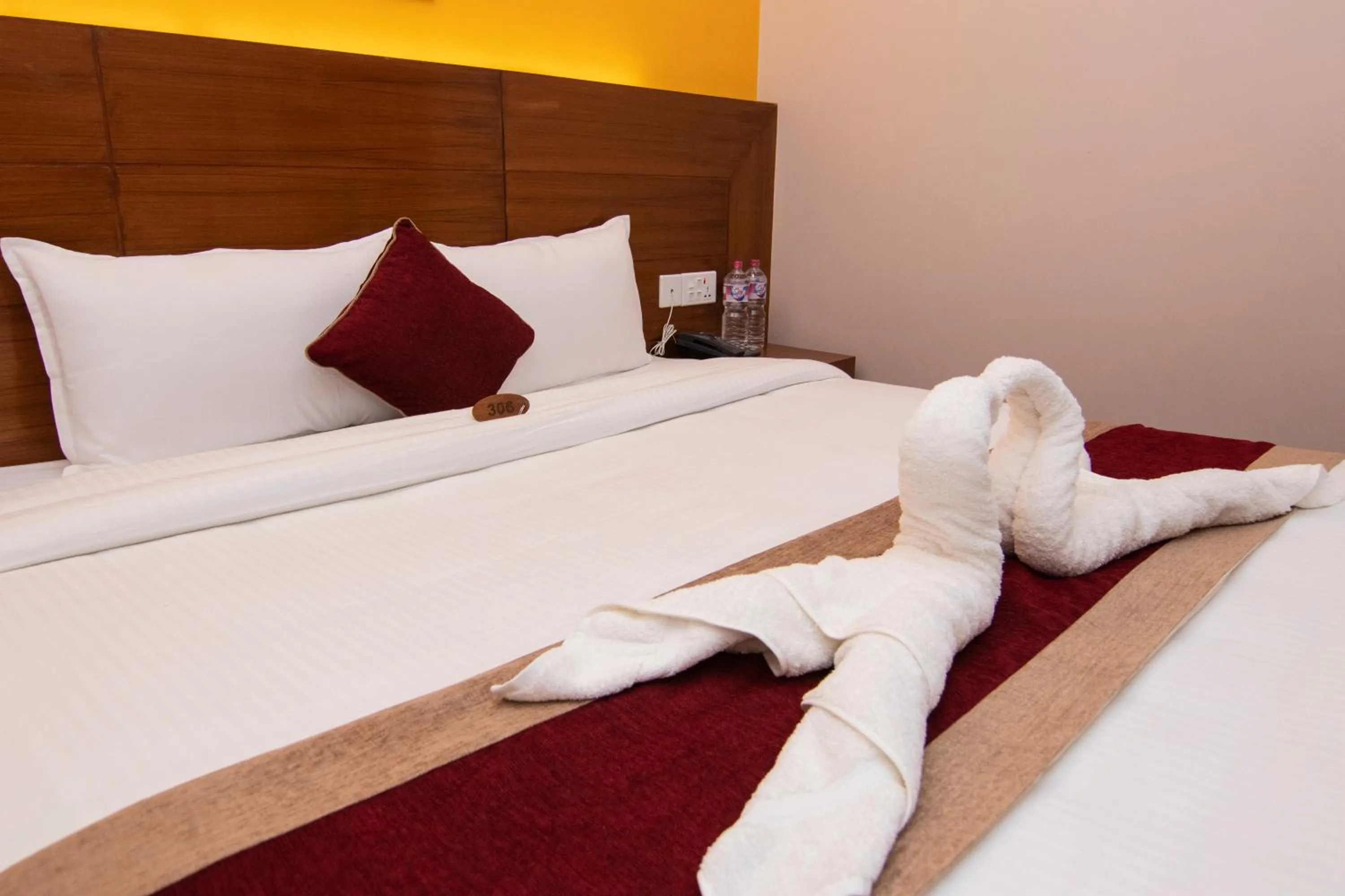 Bed in Hotel Balcony