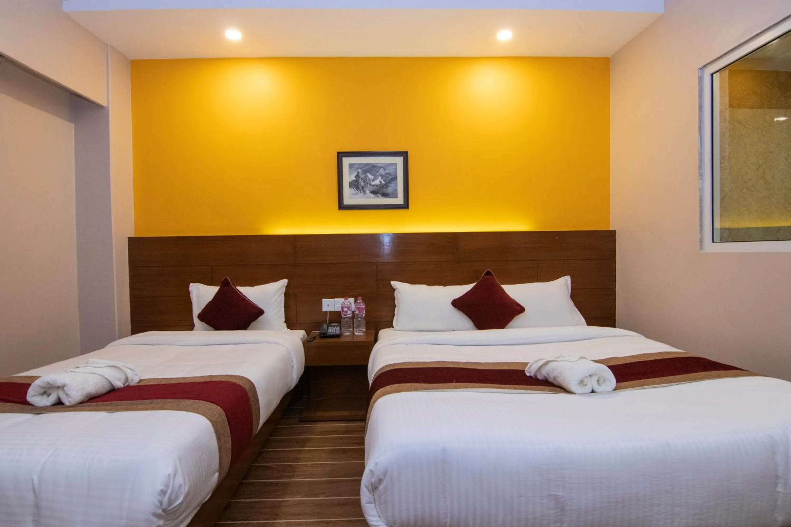 Bed in Hotel Balcony