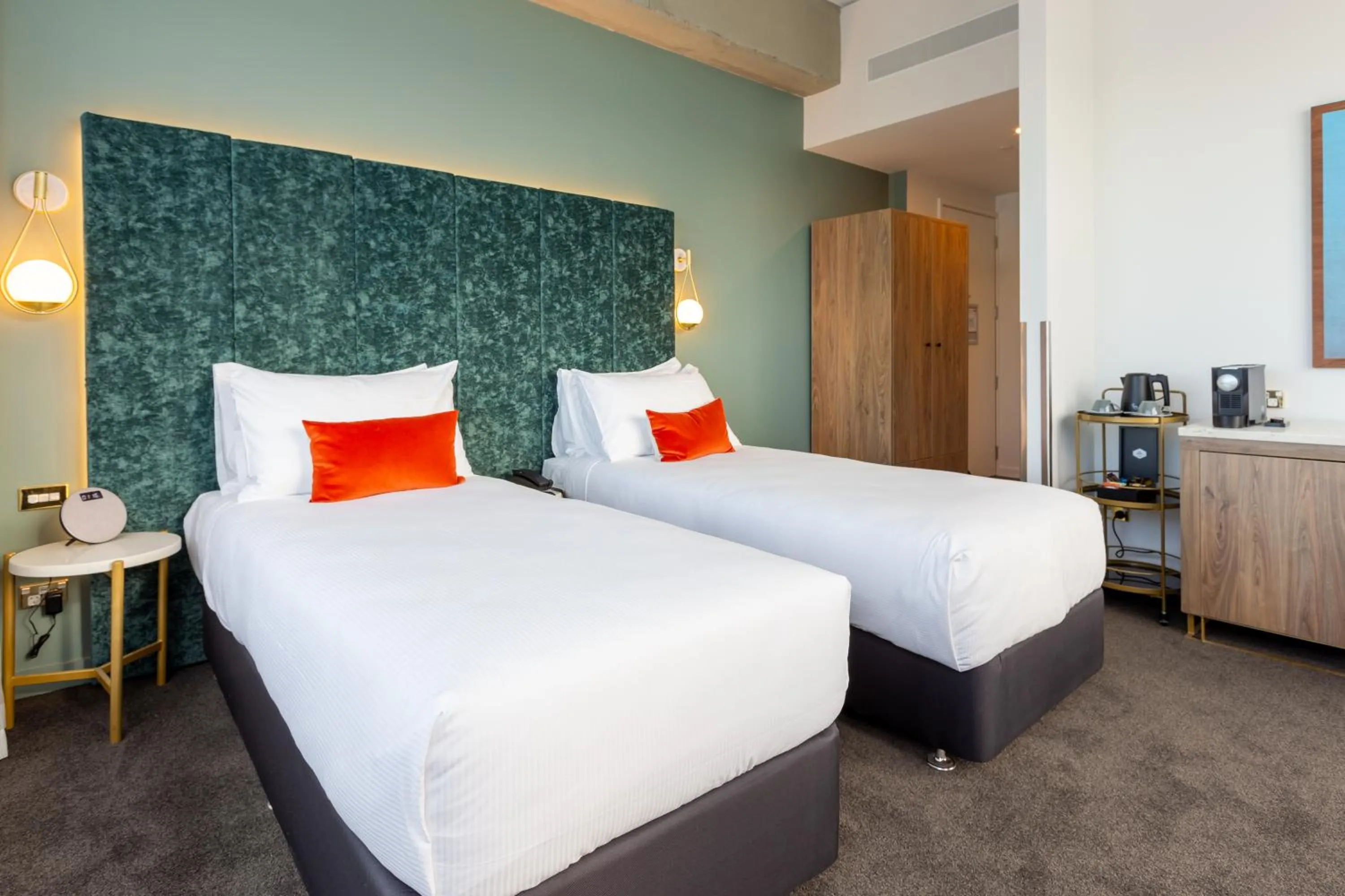 Bedroom, Bed in The Muse Christchurch Art Hotel