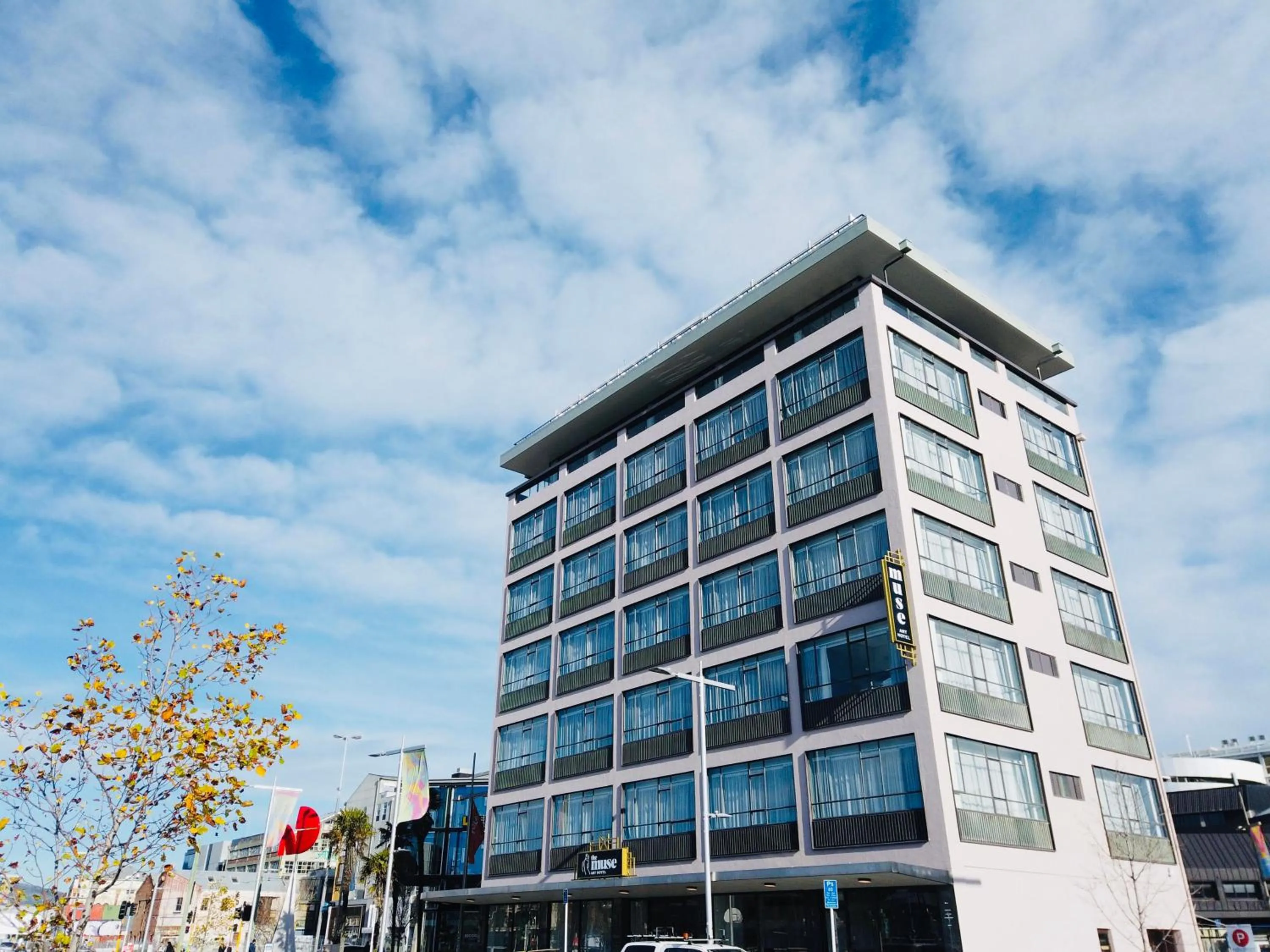 Property building in The Muse Christchurch Art Hotel