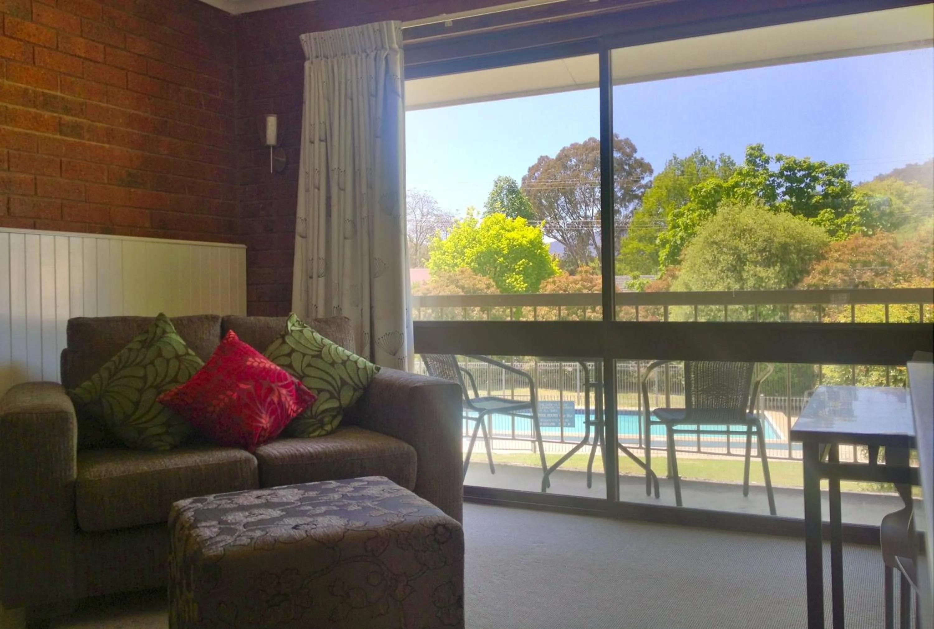 Seating area in Bogong View Motor Inn