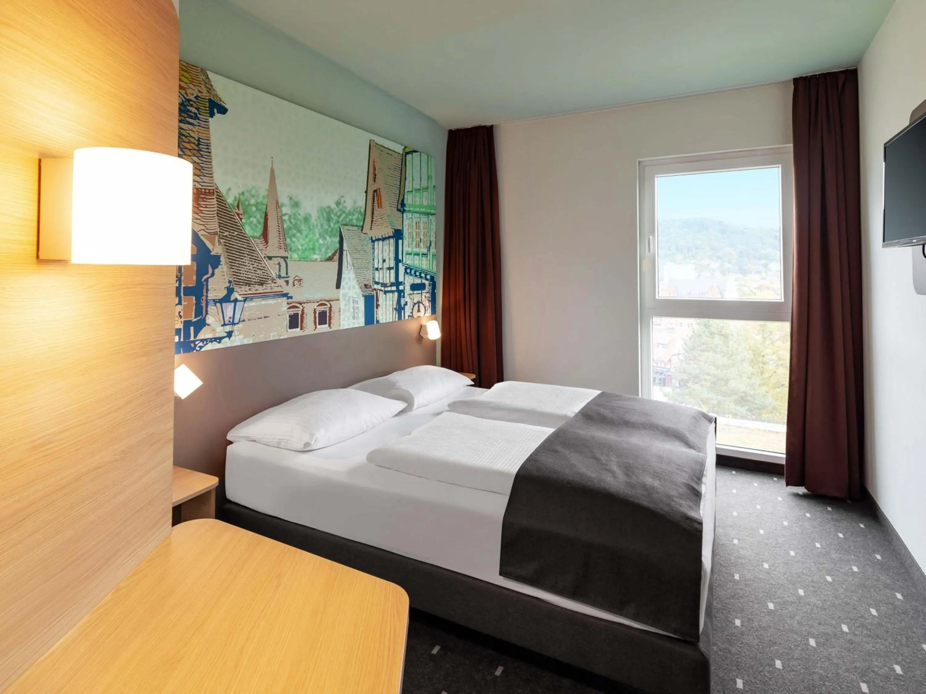 Photo of the whole room, Bed in B&B Hotel Marburg