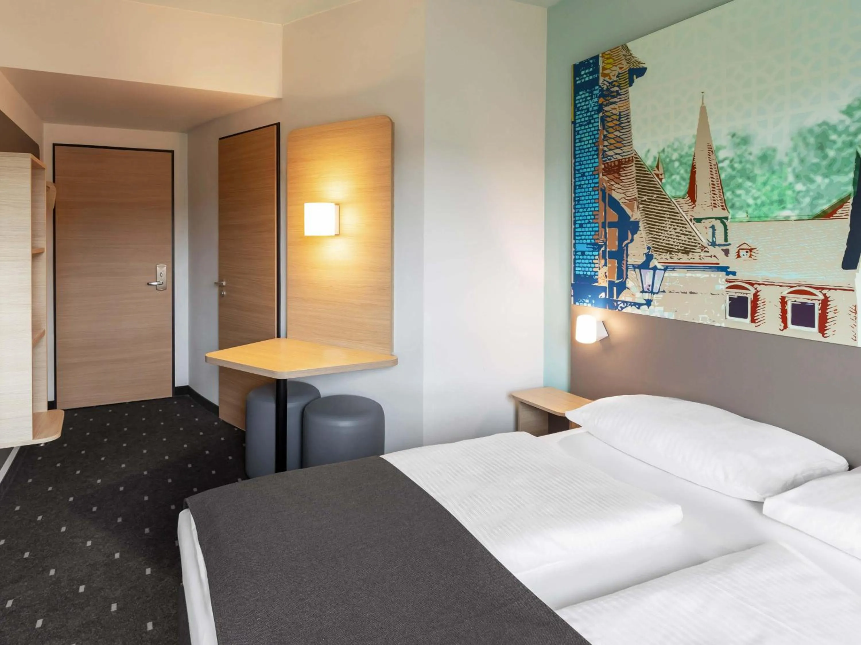 Photo of the whole room, Bed in B&B Hotel Marburg