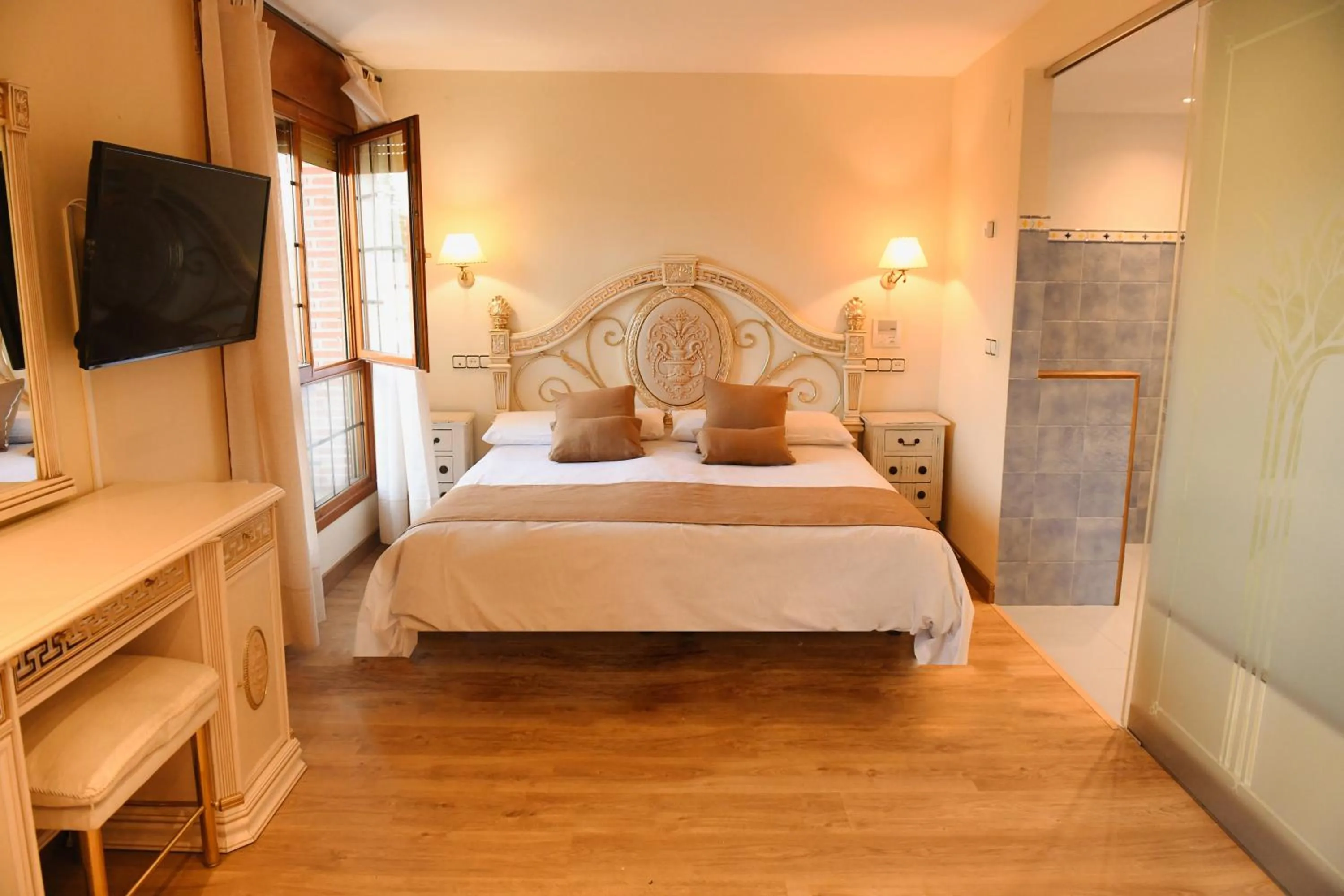 Bed in Hotel Rural Villa de Vinuesa