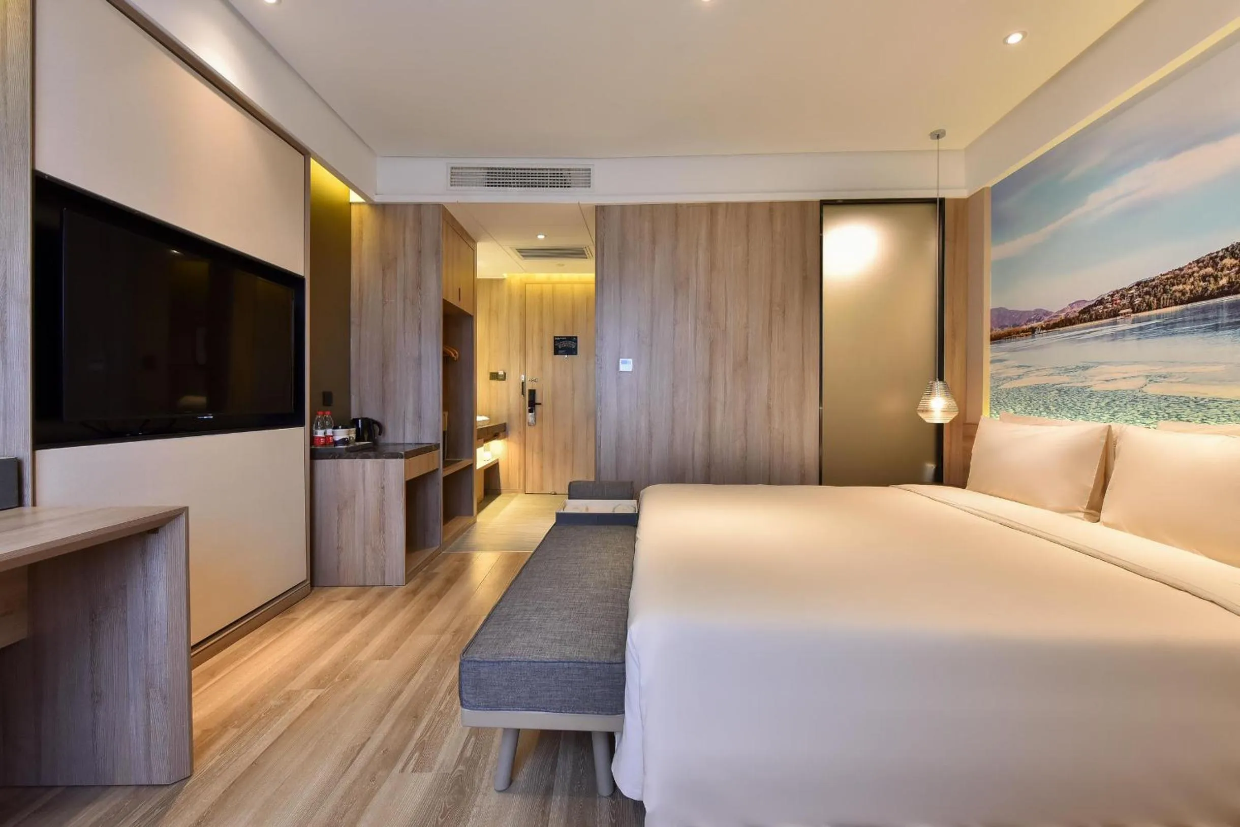 Bed in Atour Hotel Zhongguancun Yongfeng Base Beijing