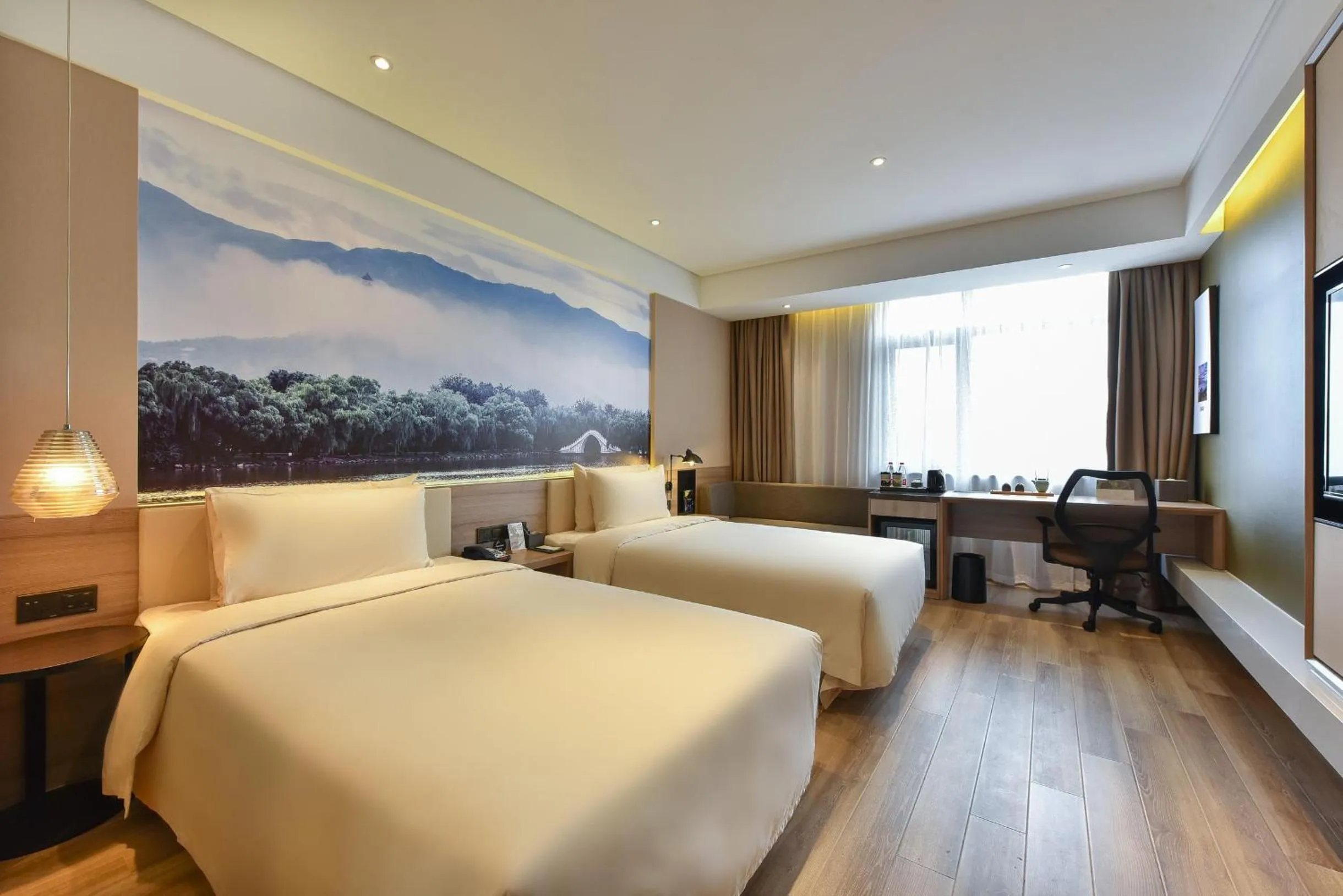 Bed in Atour Hotel Zhongguancun Yongfeng Base Beijing