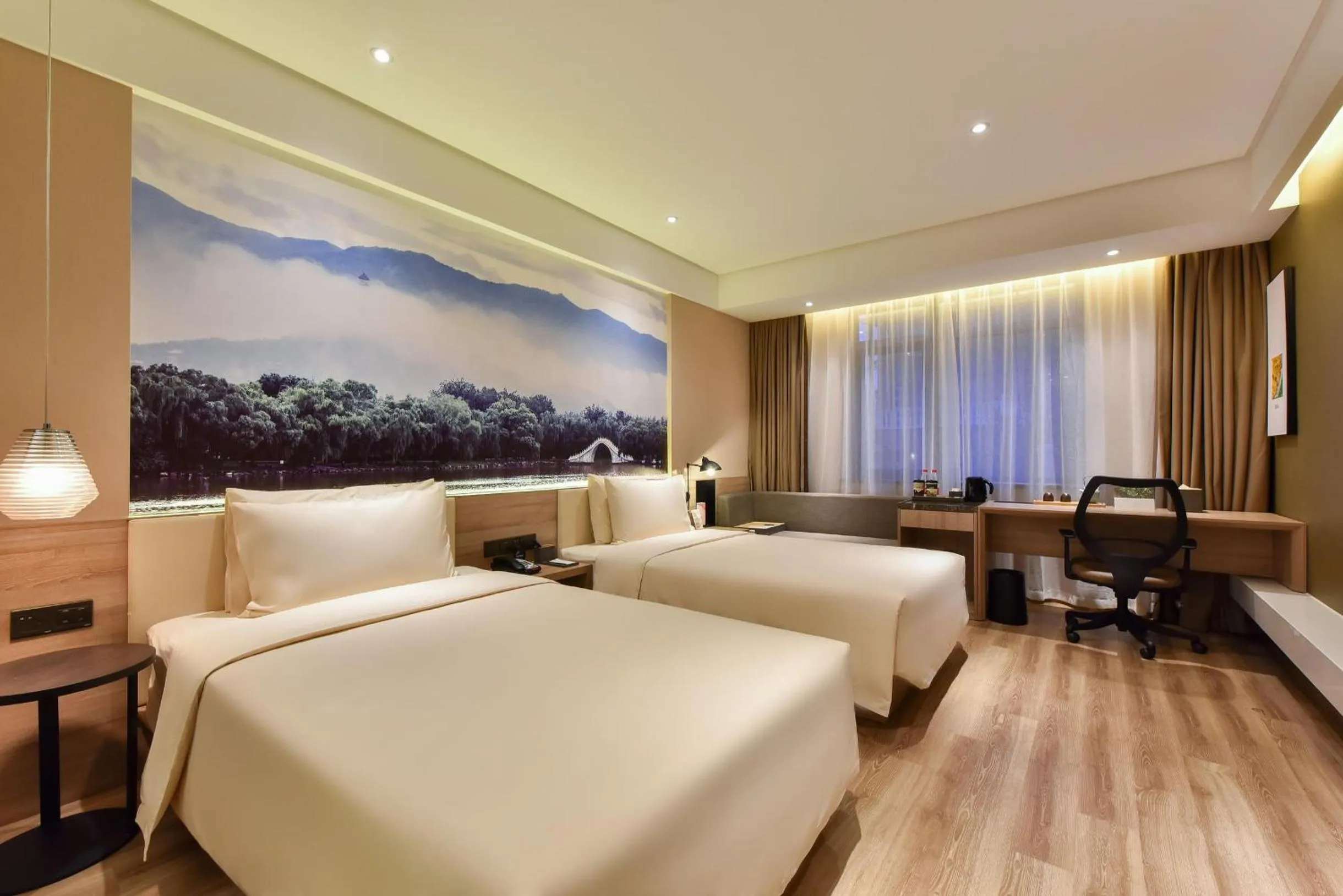 Bed in Atour Hotel Zhongguancun Yongfeng Base Beijing