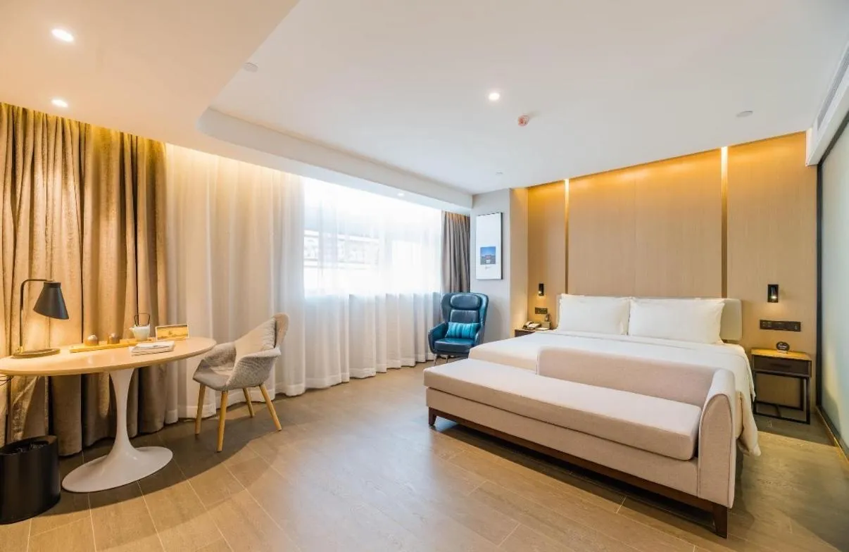 Property building, Bed in Atour Hotel Nanjing Olympic Center