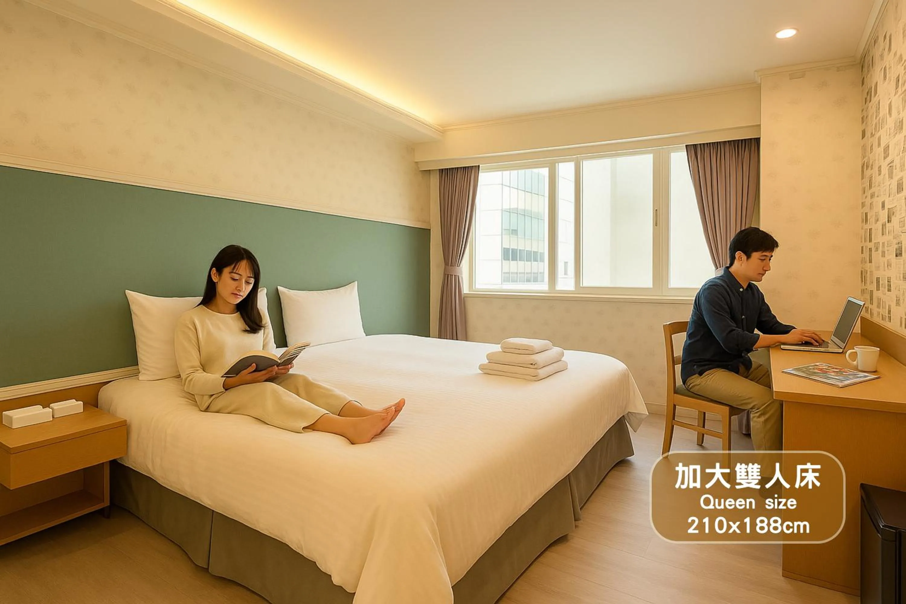 Bed in Elizabeth Hotel