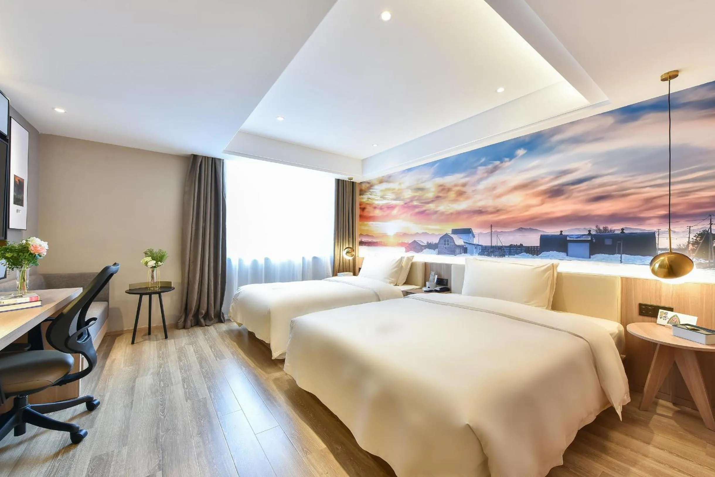 Photo of the whole room, Bed in Atour Light Hotel Shenyang Tiexi Plaza Wanxianghui