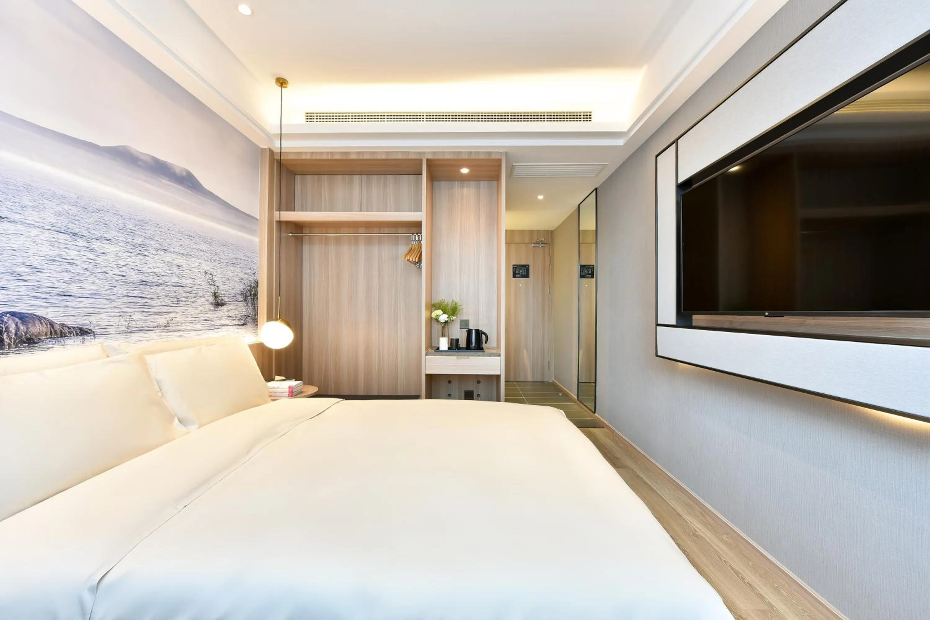 Bedroom, Bed in Atour Light Hotel Shenyang Tiexi Plaza Wanxianghui