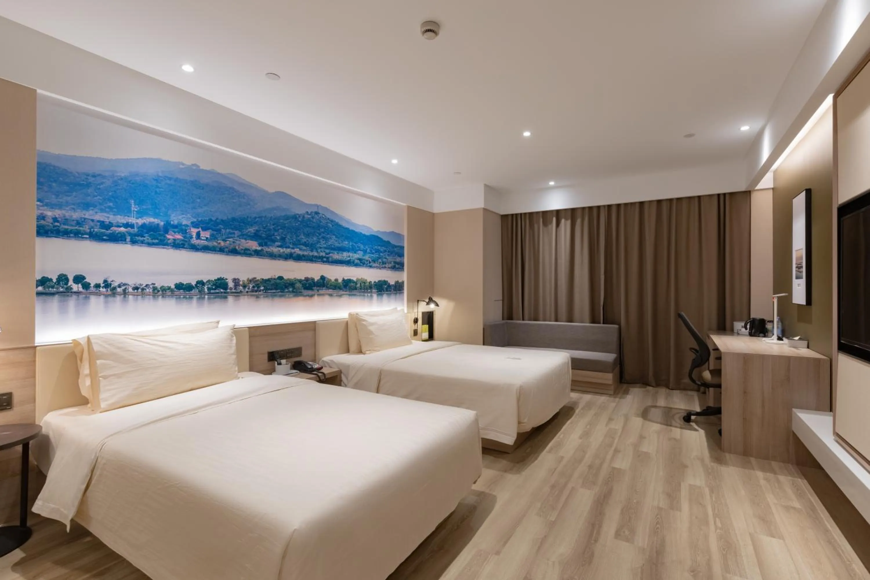 Bed in Atour Hotel (Suzhou Wujiang Wuyue Plaza)