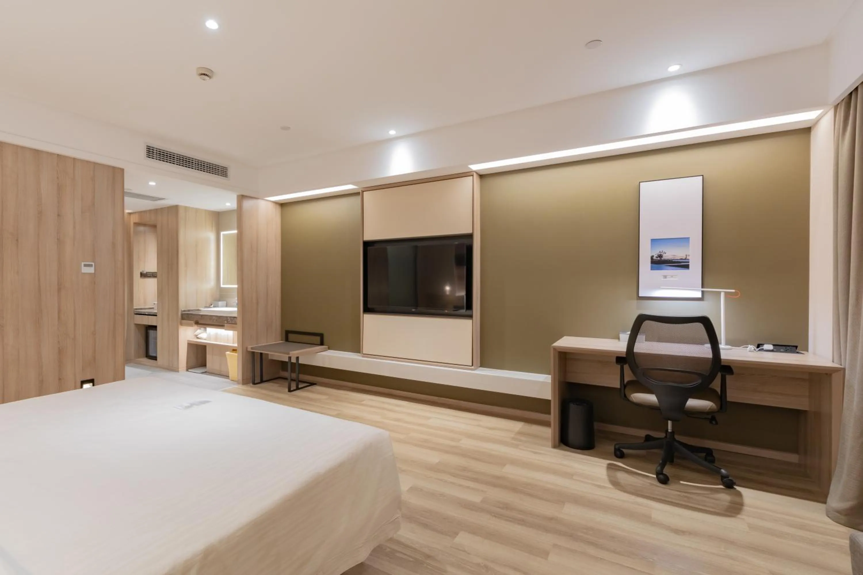 Property building, Bed in Atour Hotel (Suzhou Wujiang Wuyue Plaza)