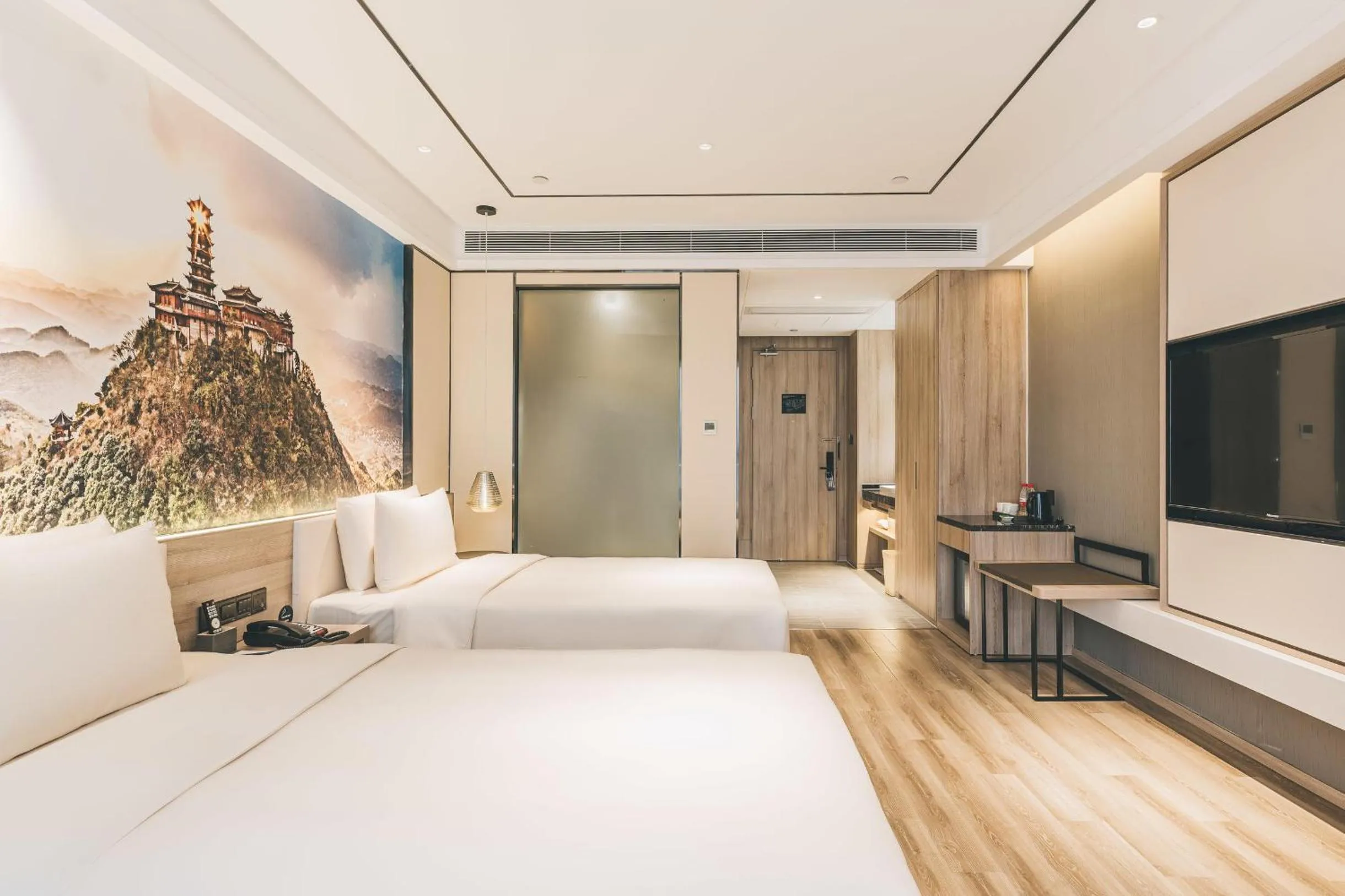 Bed in Atour Hotel Guiyang Century City Shopping Center