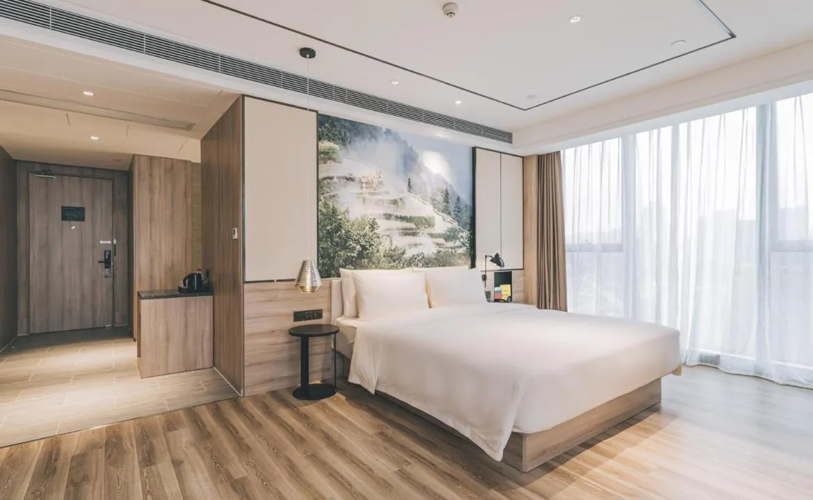 Bed in Atour Hotel Guiyang Century City Shopping Center