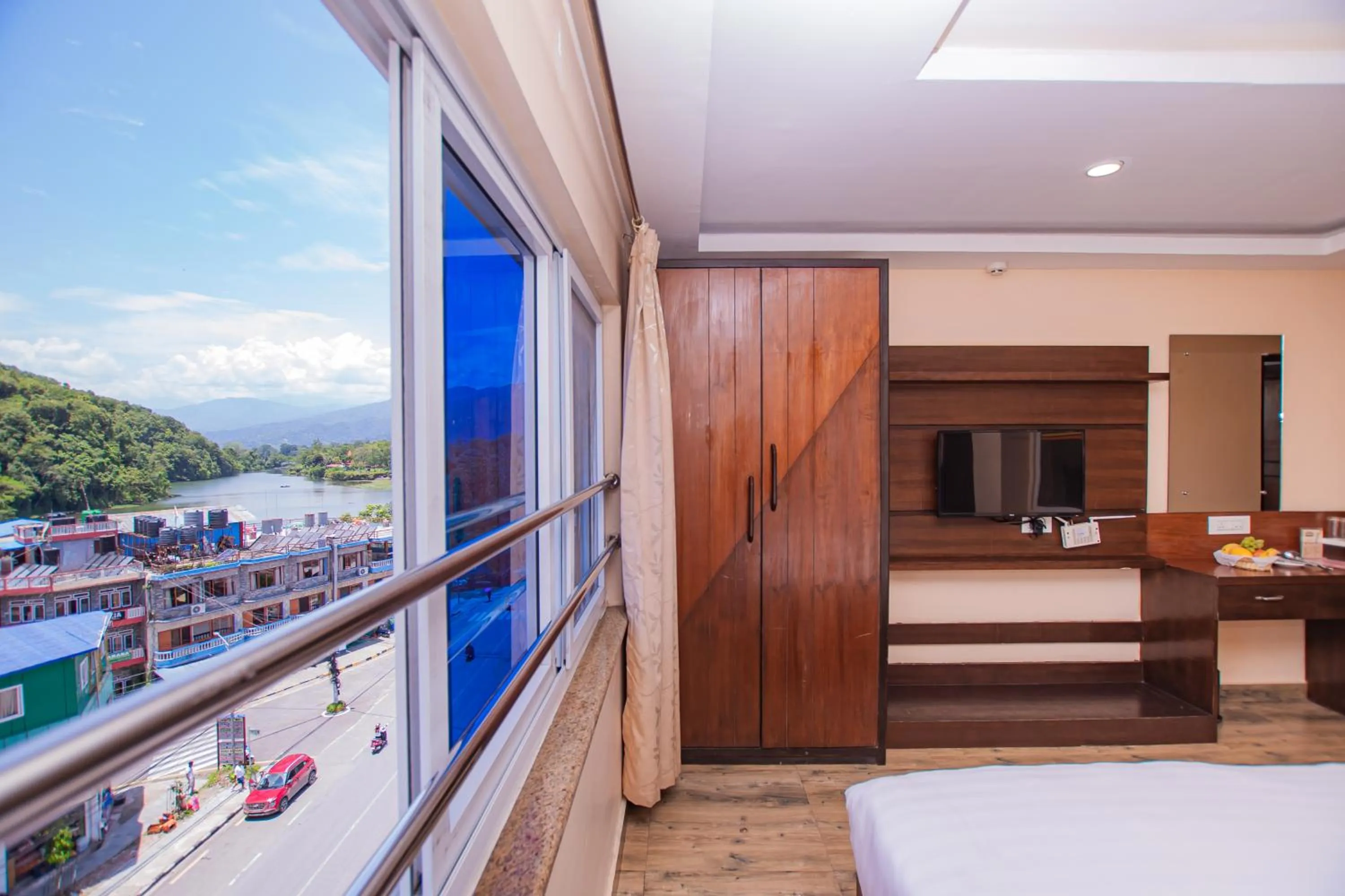 Bed in Hotel Yellow Pagoda Pokhara