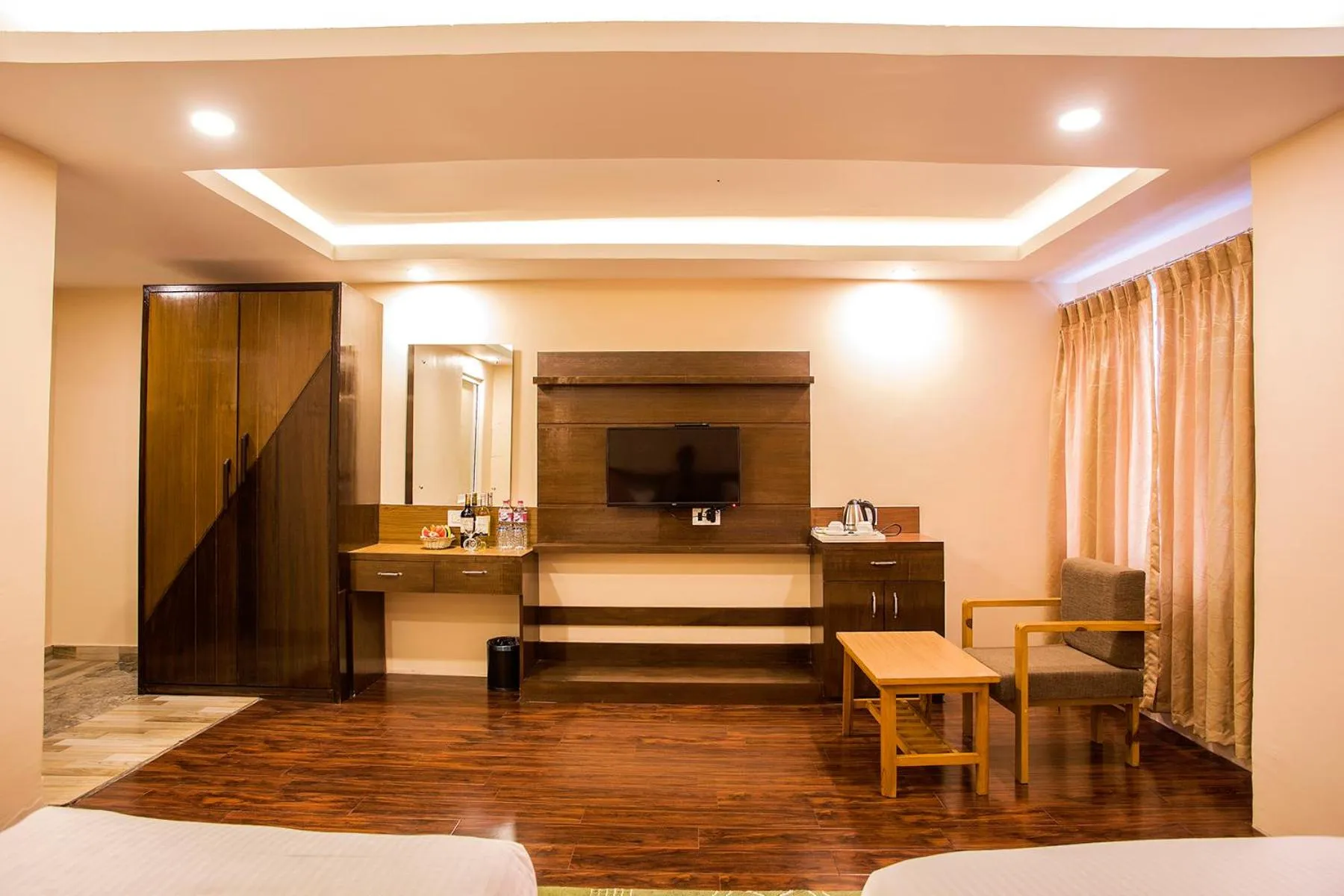 Living room, Bed in Hotel Yellow Pagoda Pokhara