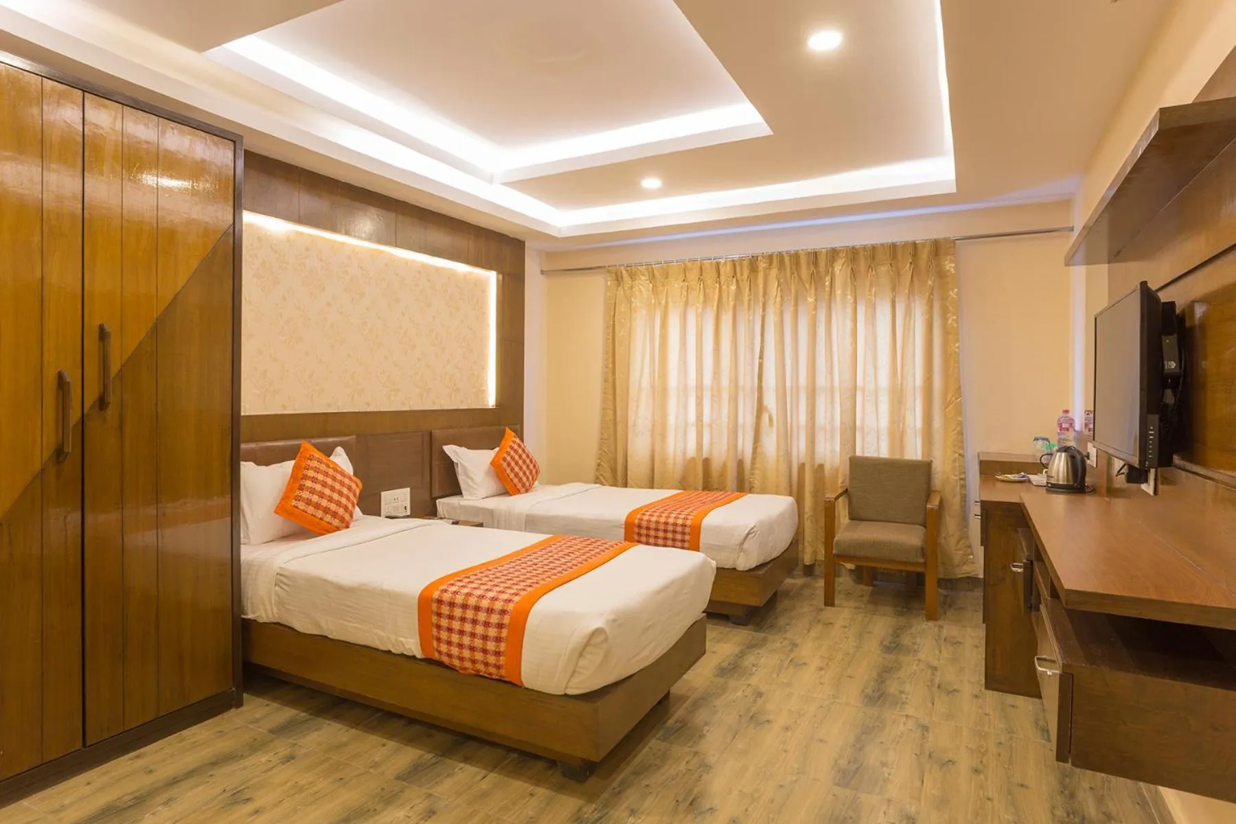 Photo of the whole room, Bed in Hotel Yellow Pagoda Pokhara