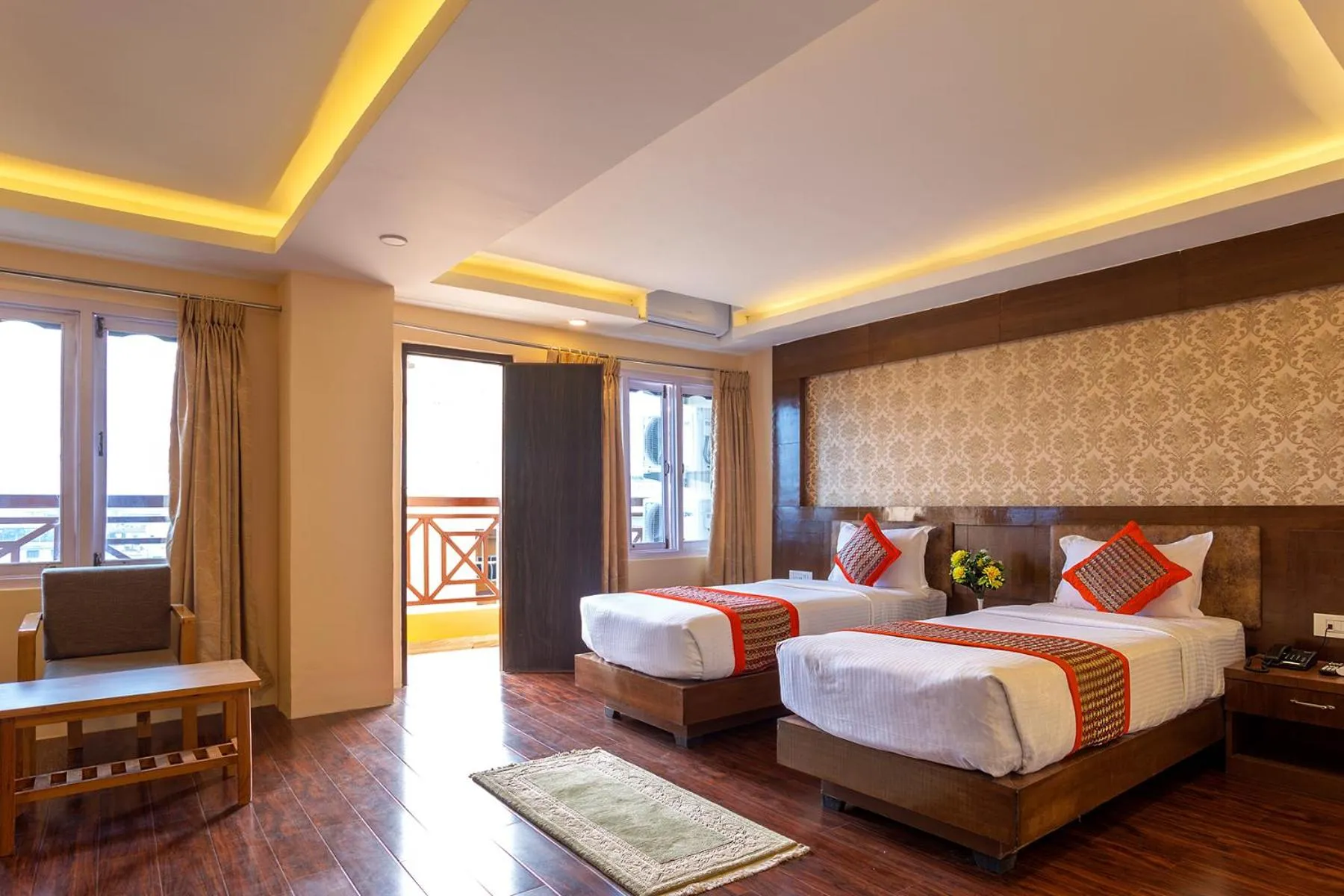 Photo of the whole room, Bed in Hotel Yellow Pagoda Pokhara