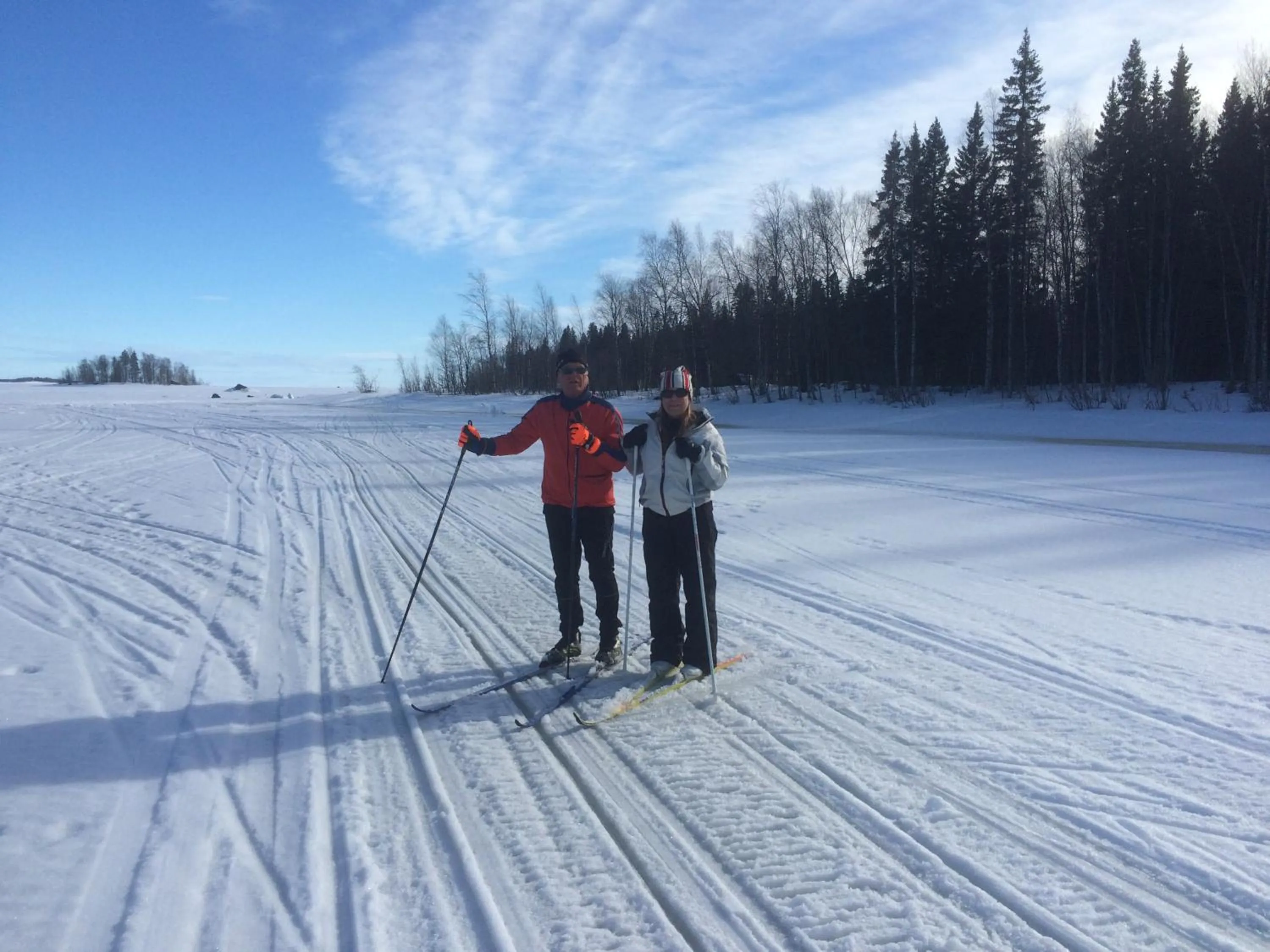 Skiing in Sangis Motell och Camping
