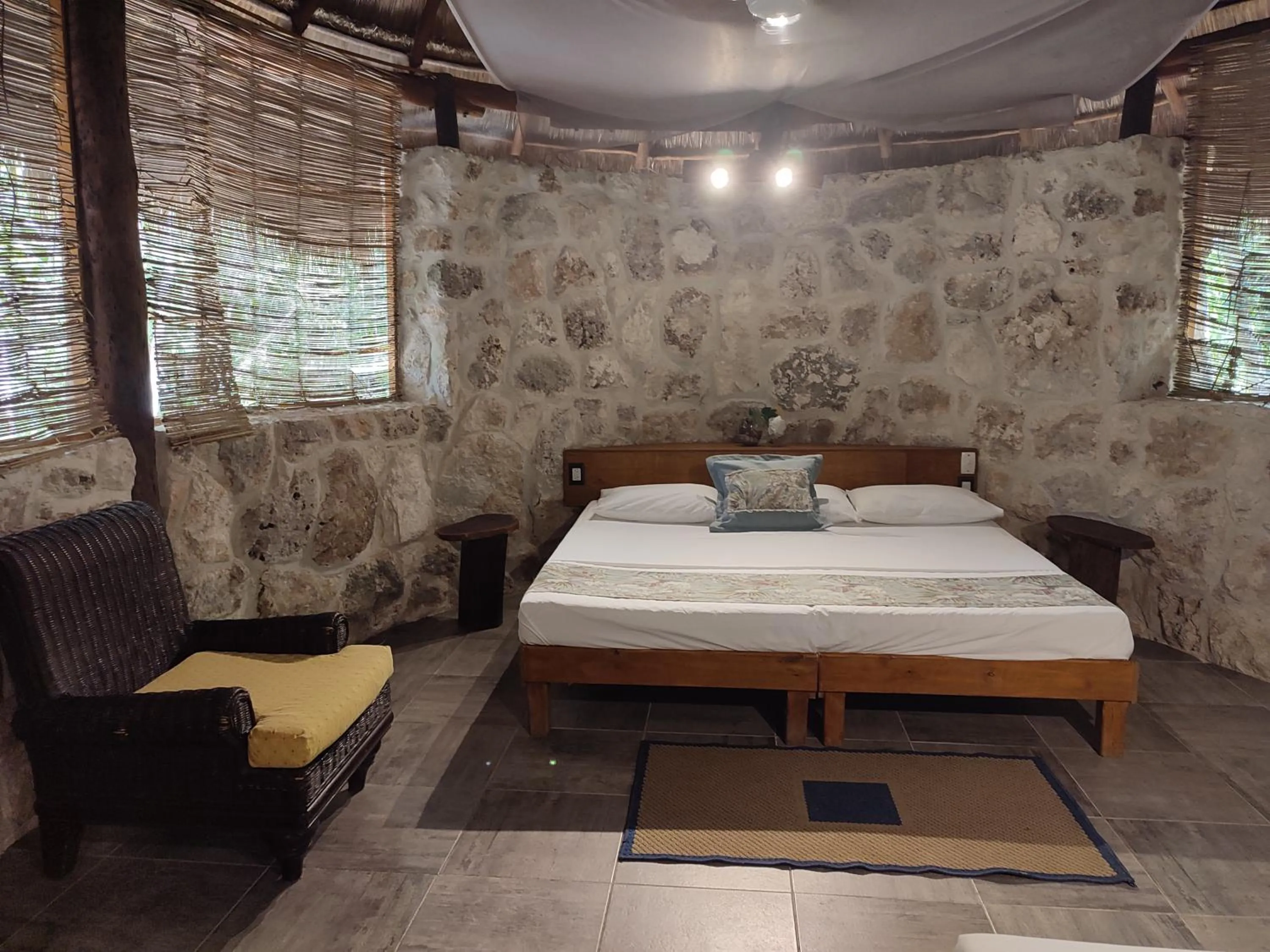 Bed in Aldea Maya-Ha Cabañas con cenotes