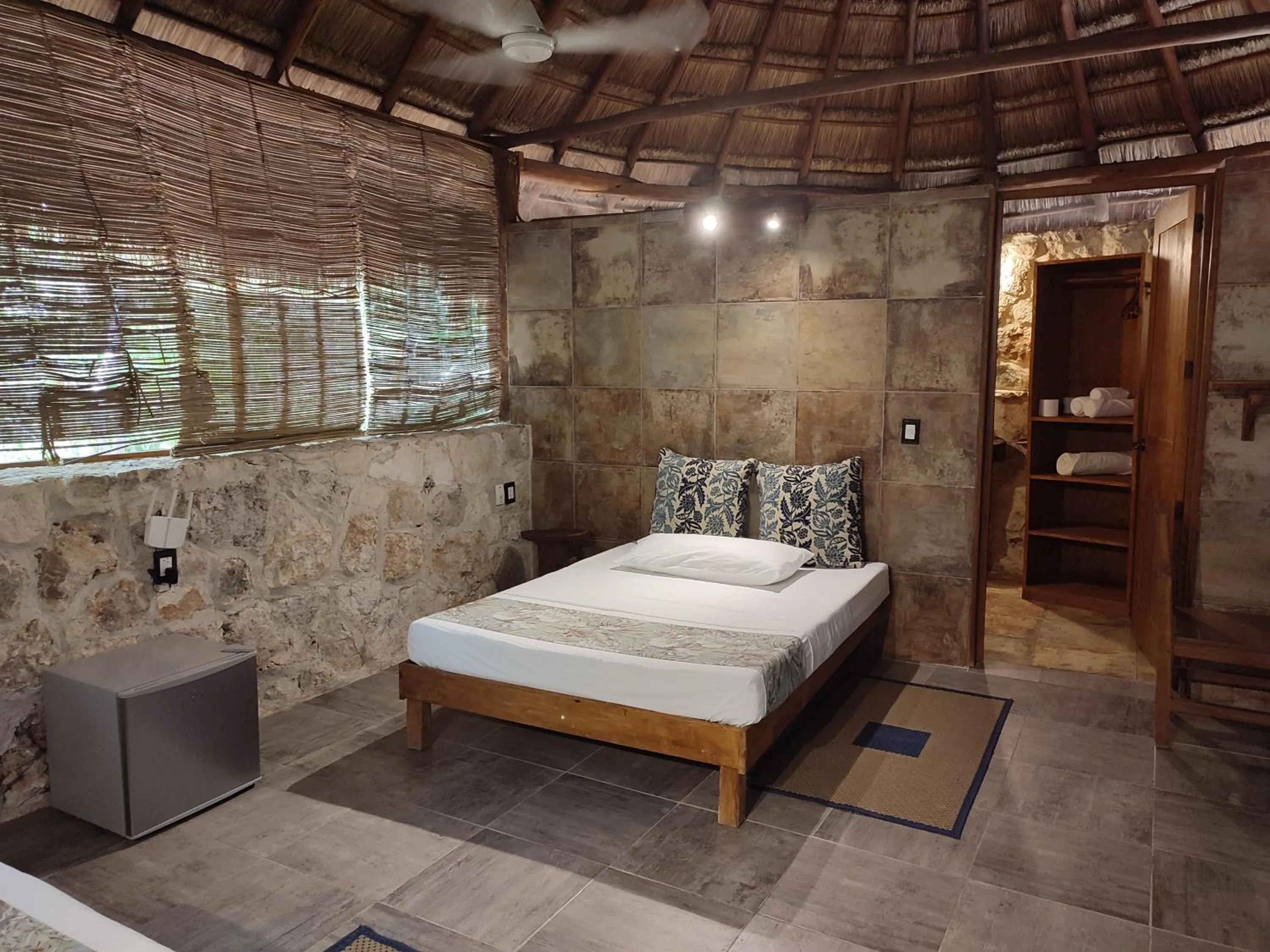Bed in Aldea Maya-Ha Cabañas con cenotes