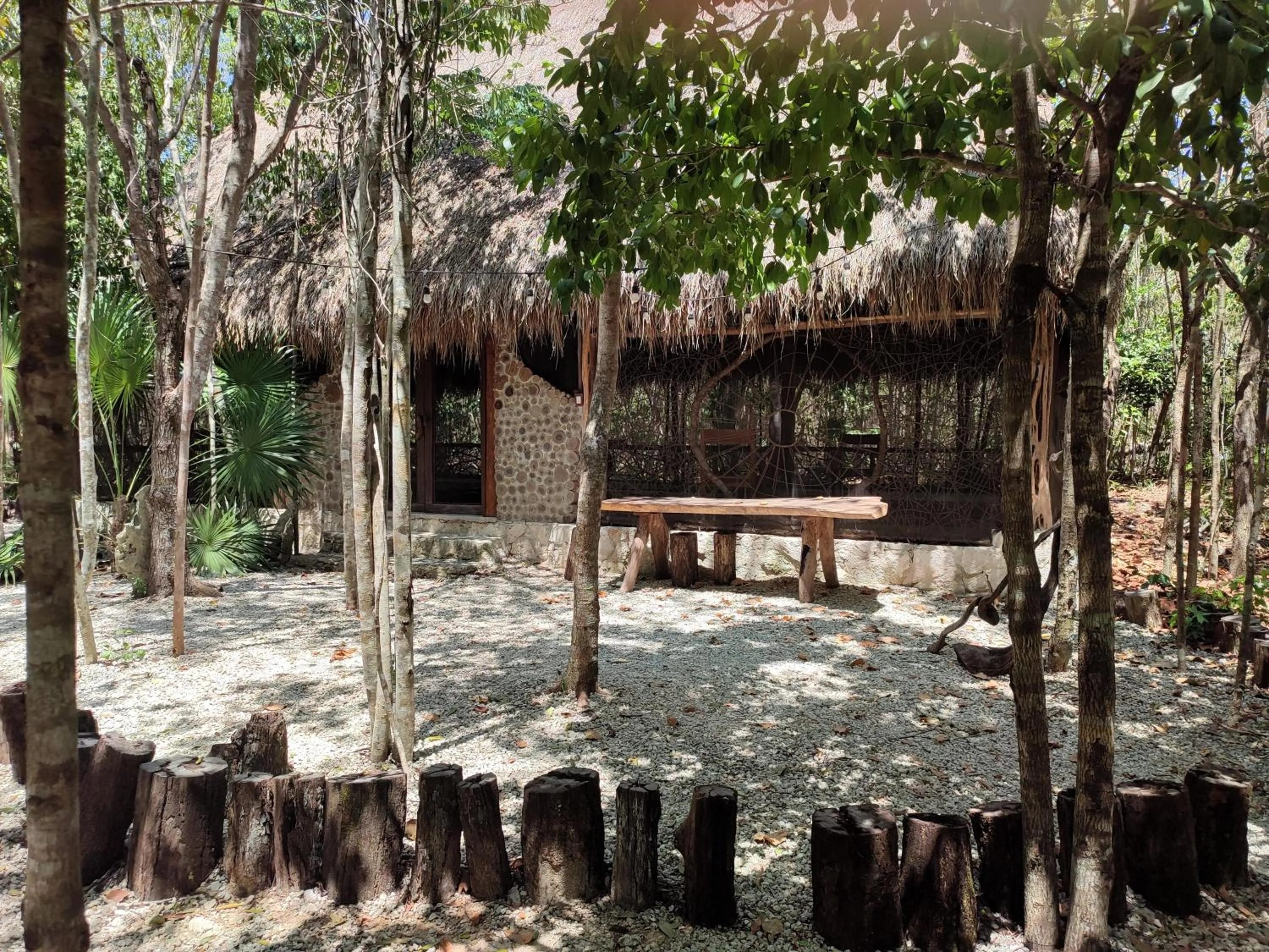 Patio in Aldea Maya-Ha Cabañas con cenotes