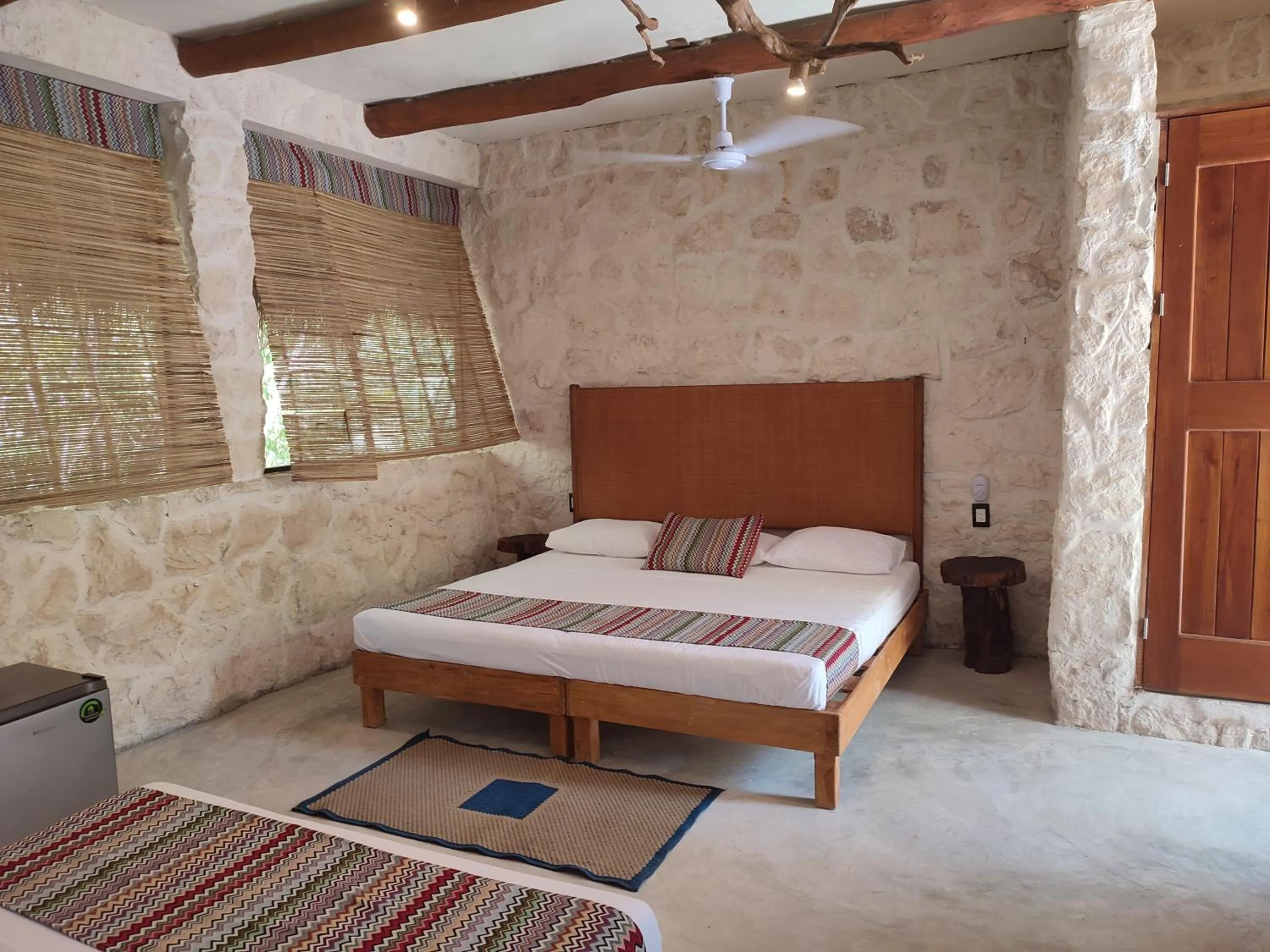 Bed in Aldea Maya-Ha Cabañas con cenotes