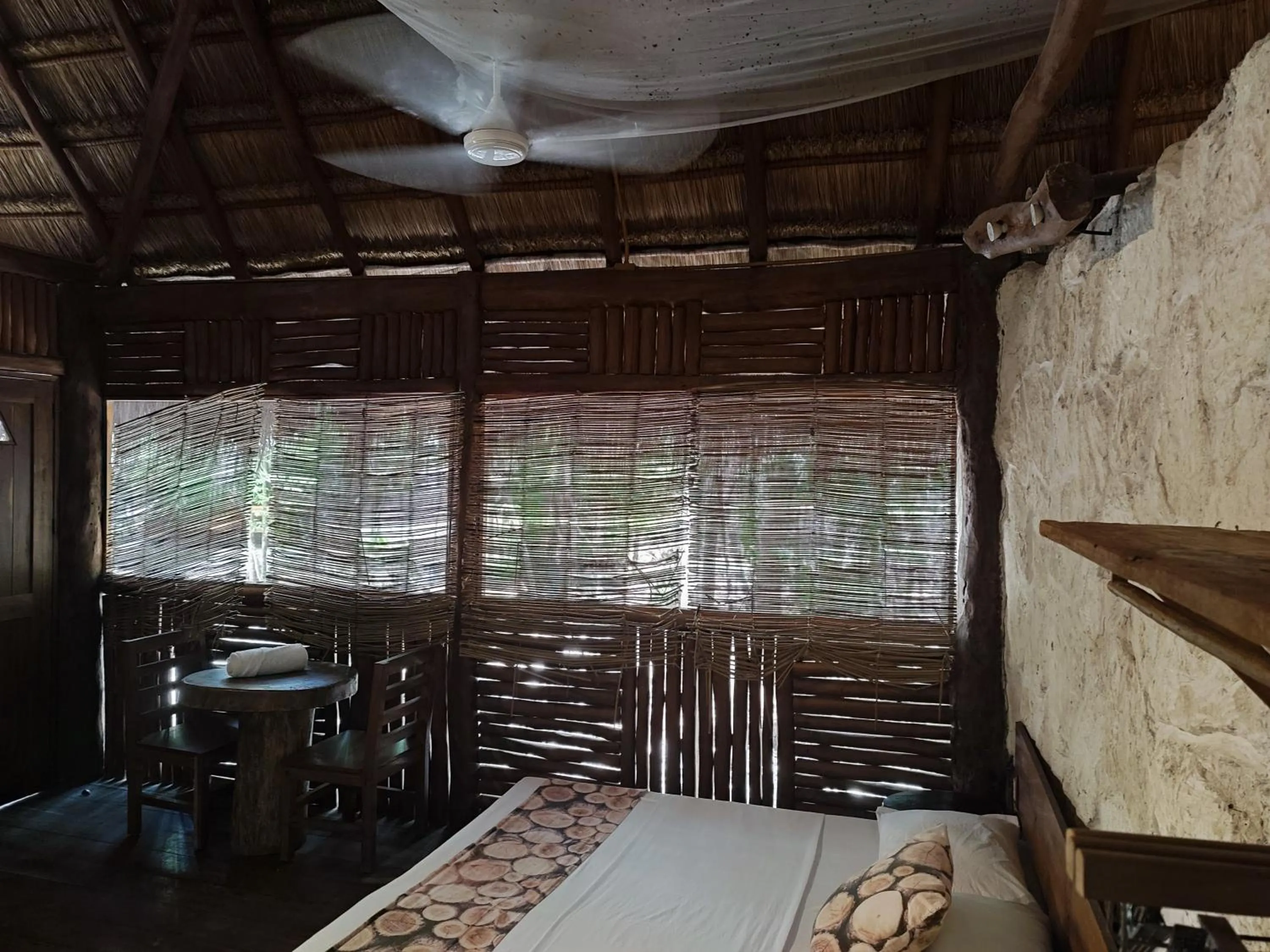 Bed in Aldea Maya-Ha Cabañas con cenotes