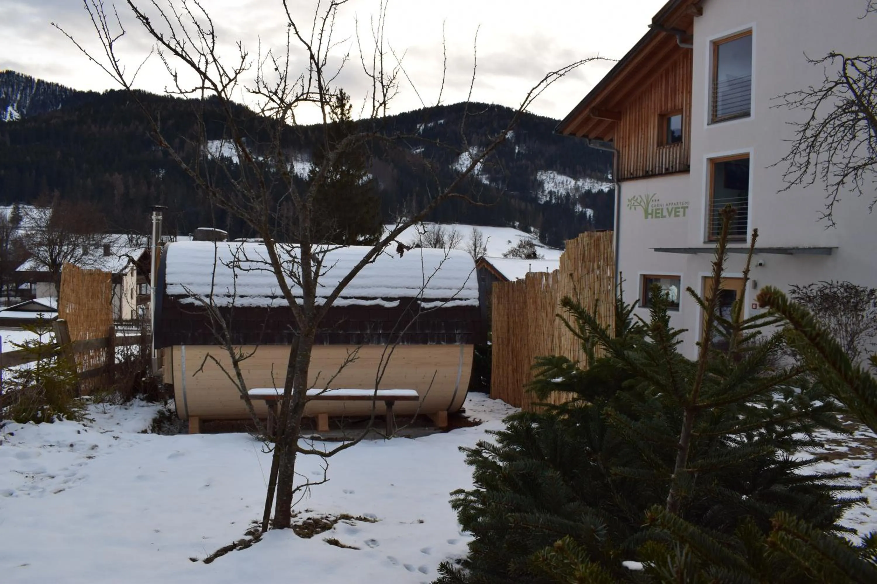Sauna in Garni Appartments Helvetia