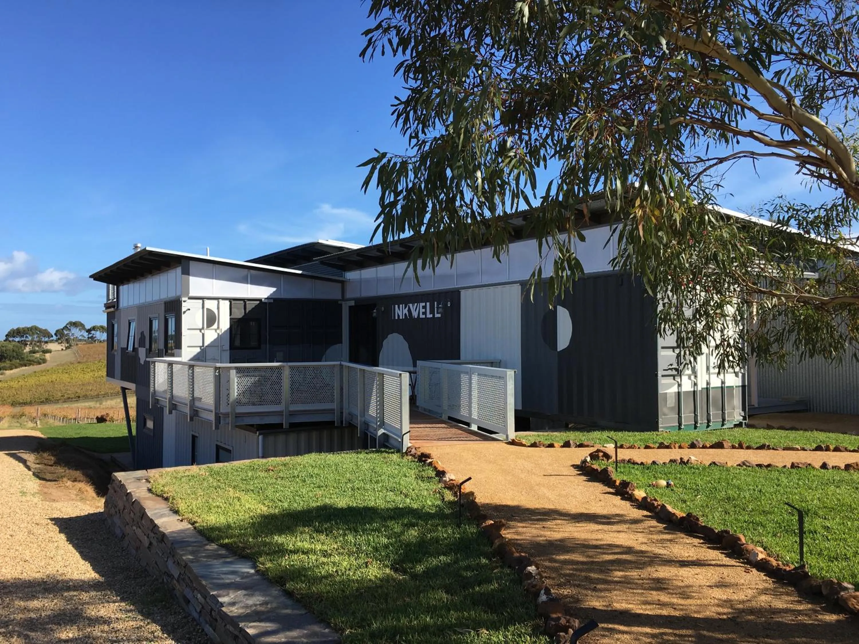Property building in Hotel California Road at Inkwell Wines