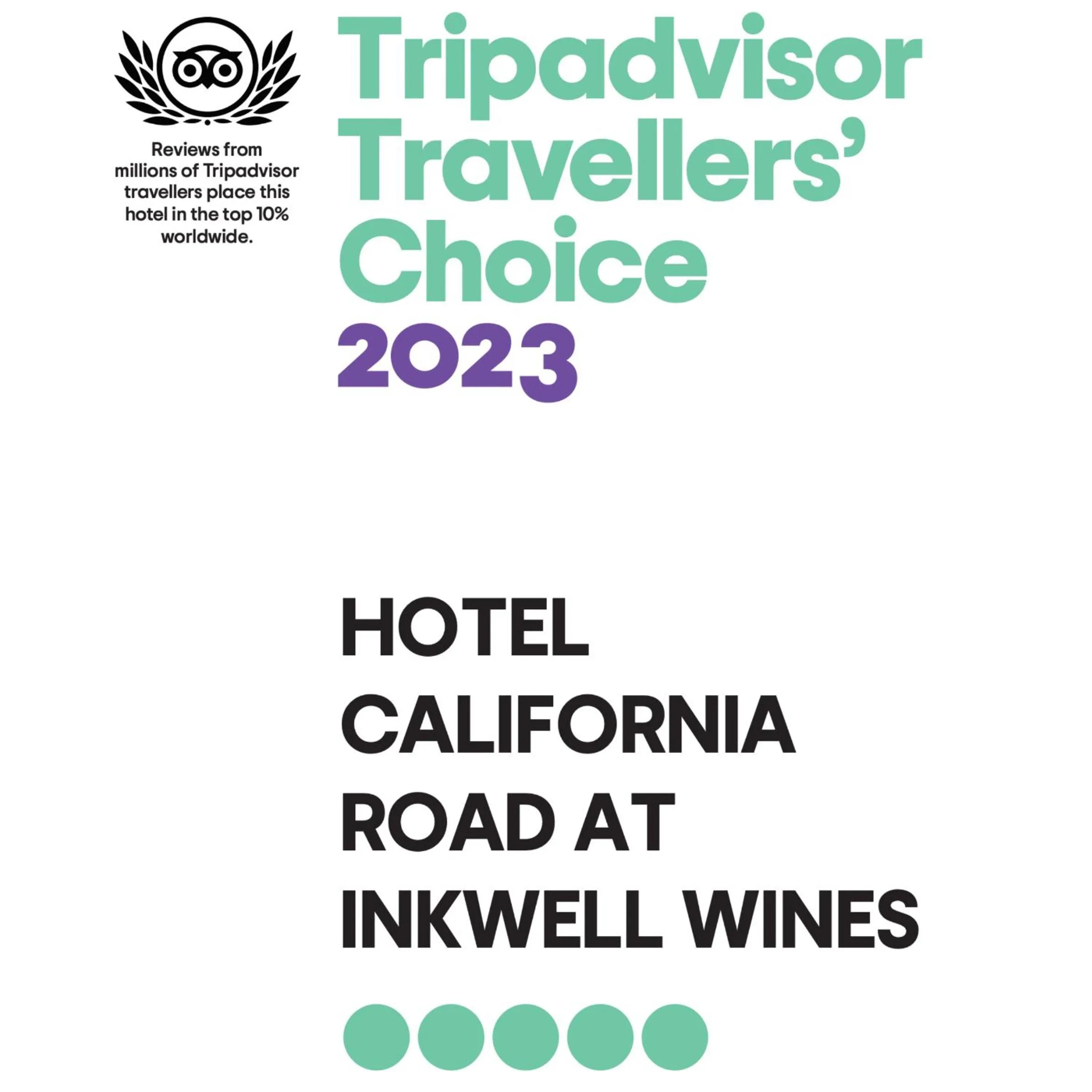 Property building in Hotel California Road at Inkwell Wines