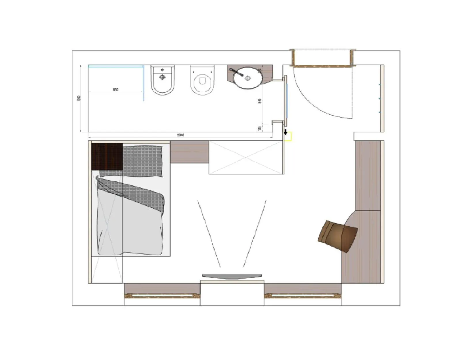 Floor plan in Hotel Mondschein