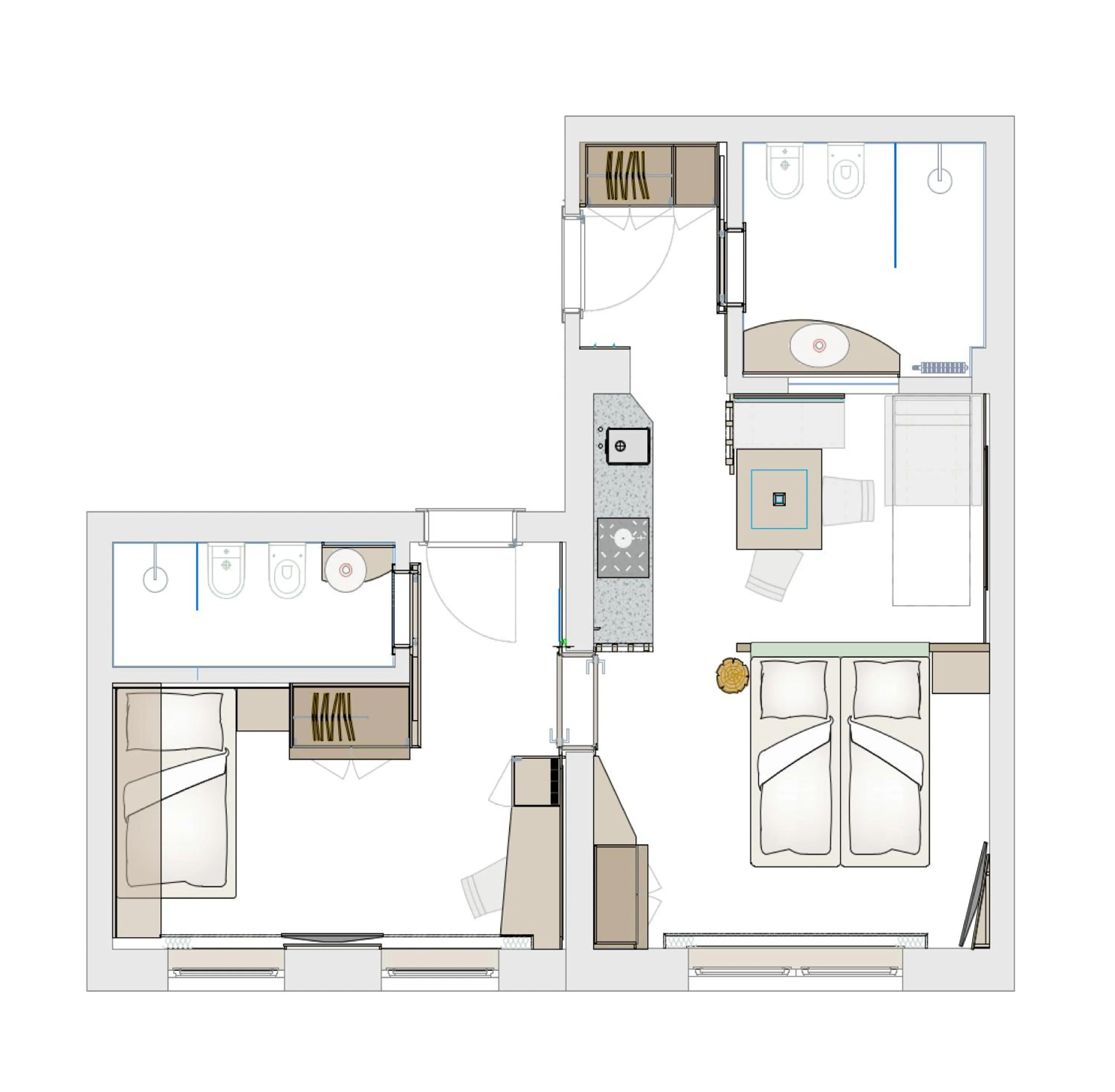 Floor plan in Hotel Mondschein