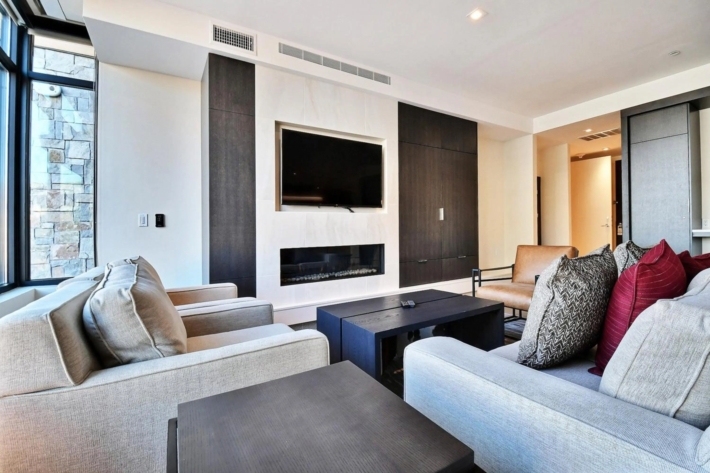 Living room in Lift Park City Condominiums by Vail Resorts