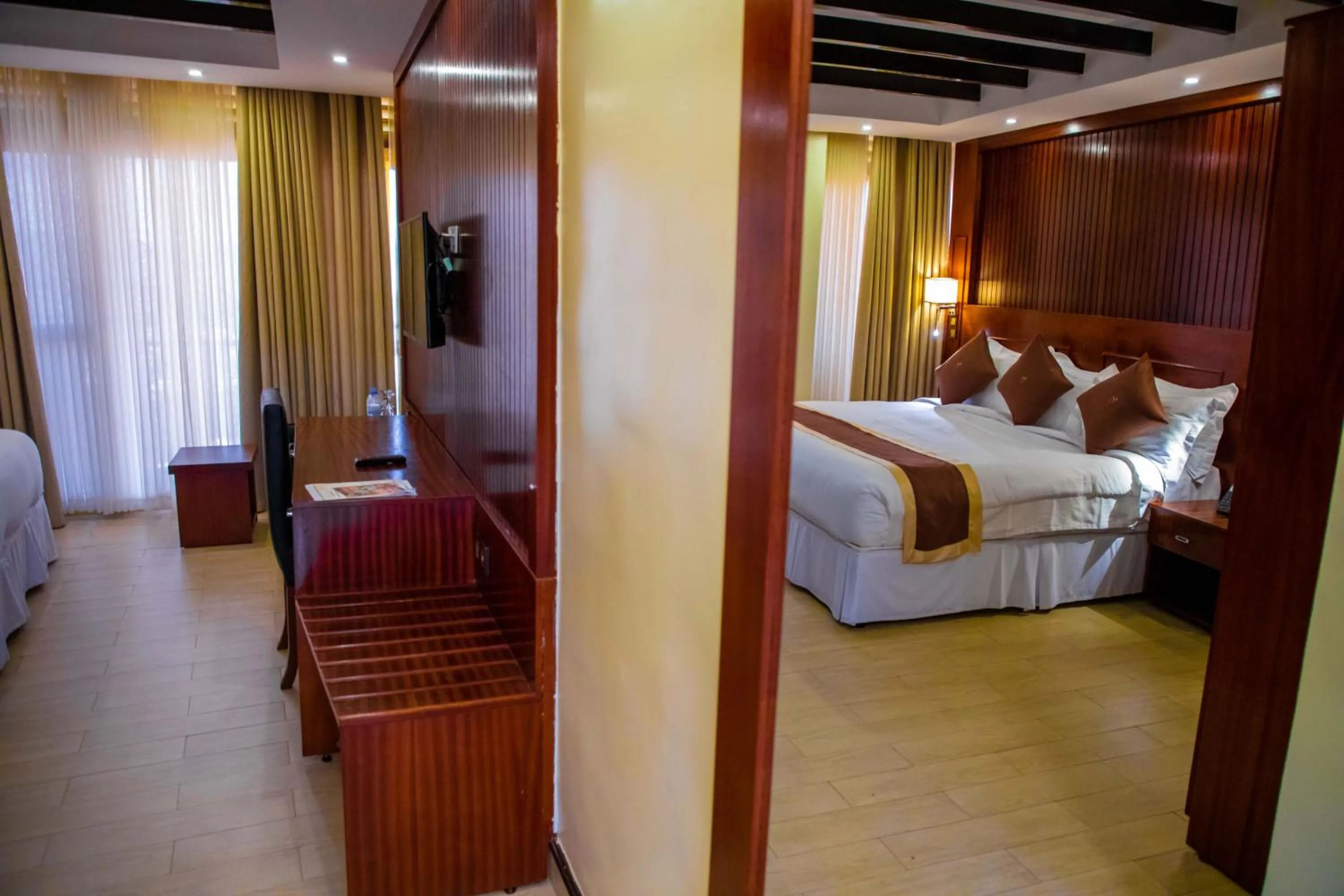 Bed in Sainte Famille Hotel