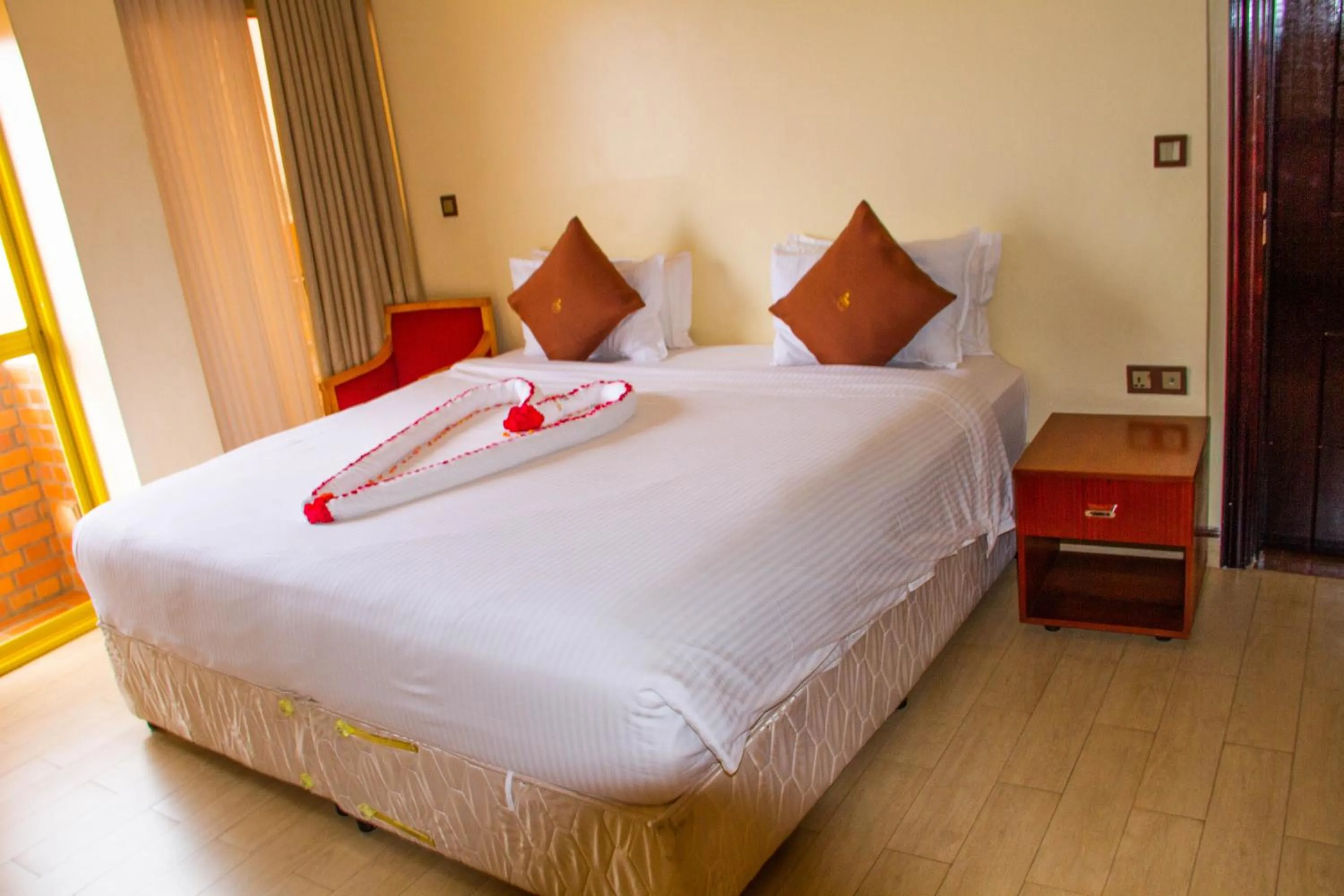 Bed in Sainte Famille Hotel